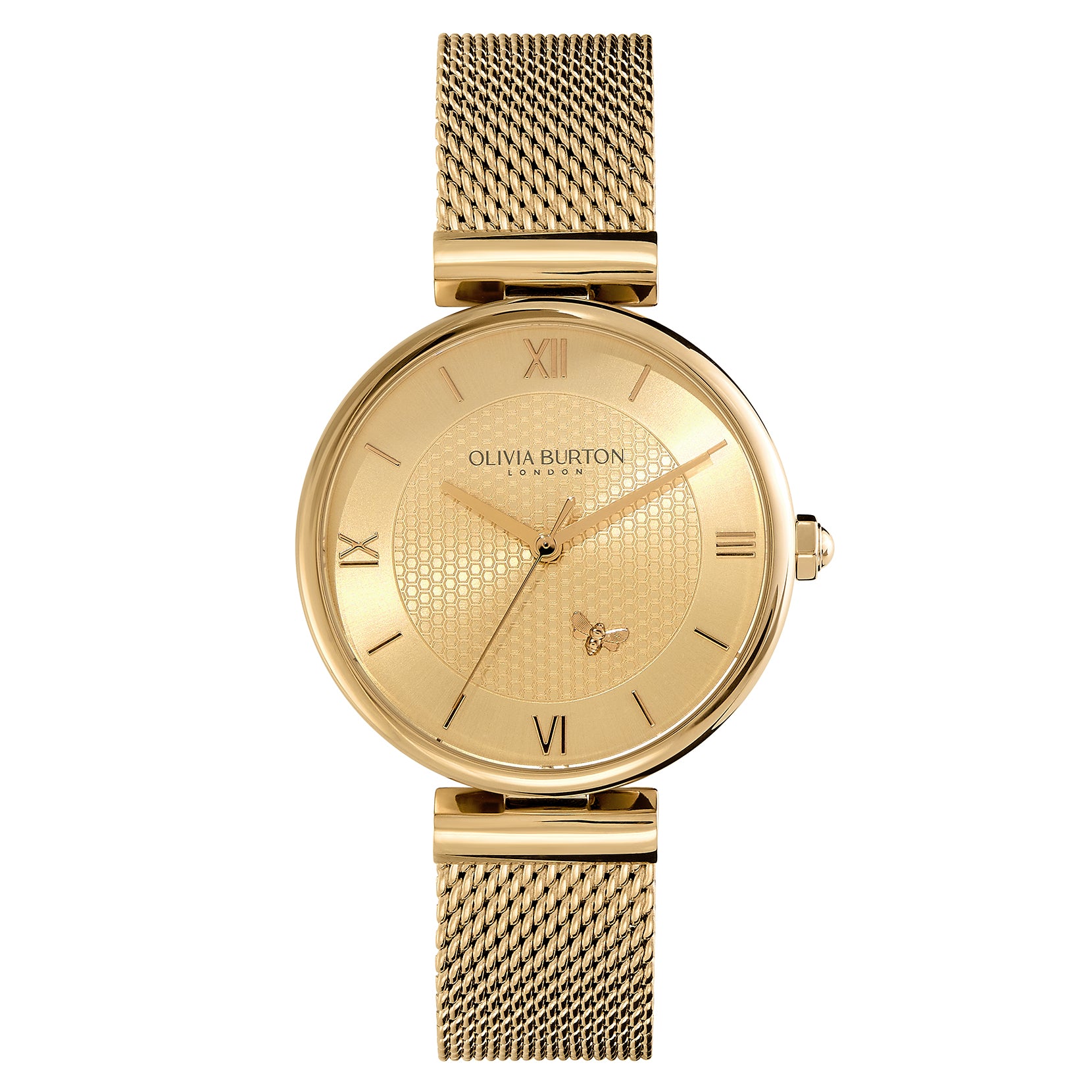 Ladies 36mm Minima Bee T-Bar Gold Mesh Watch (24000096)