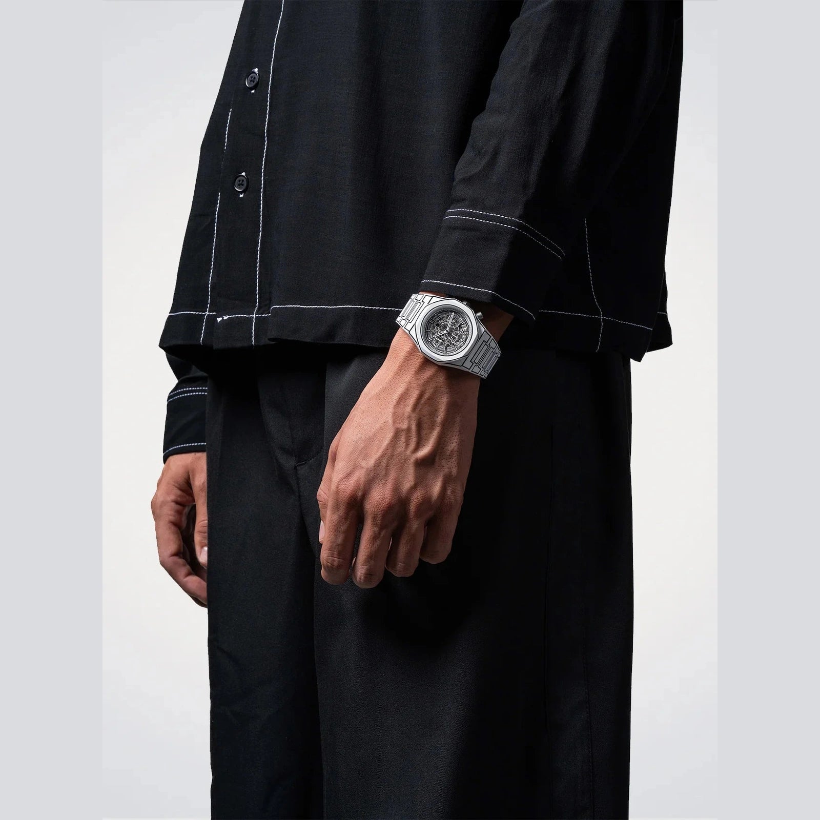 Men's White Sketch Watch (D1-PHBJ13)