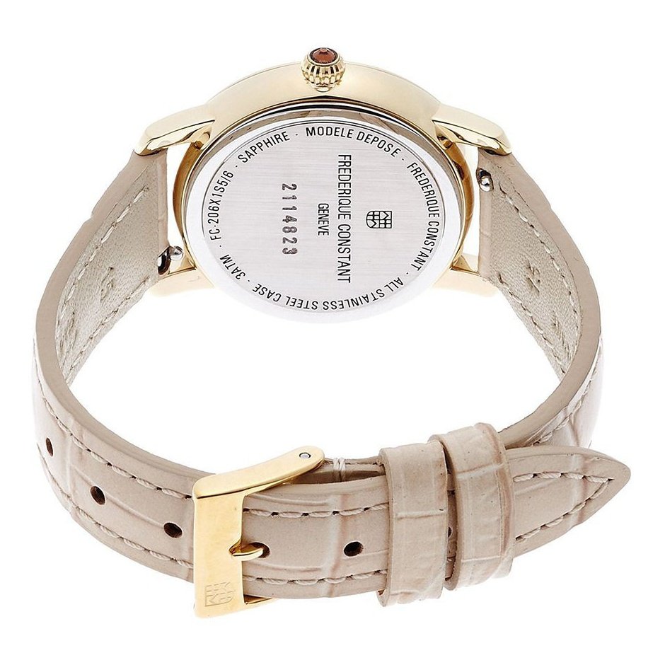 Ladies Slimline Moonphase Watch FC-206MPWD1S5 Frederique Constant