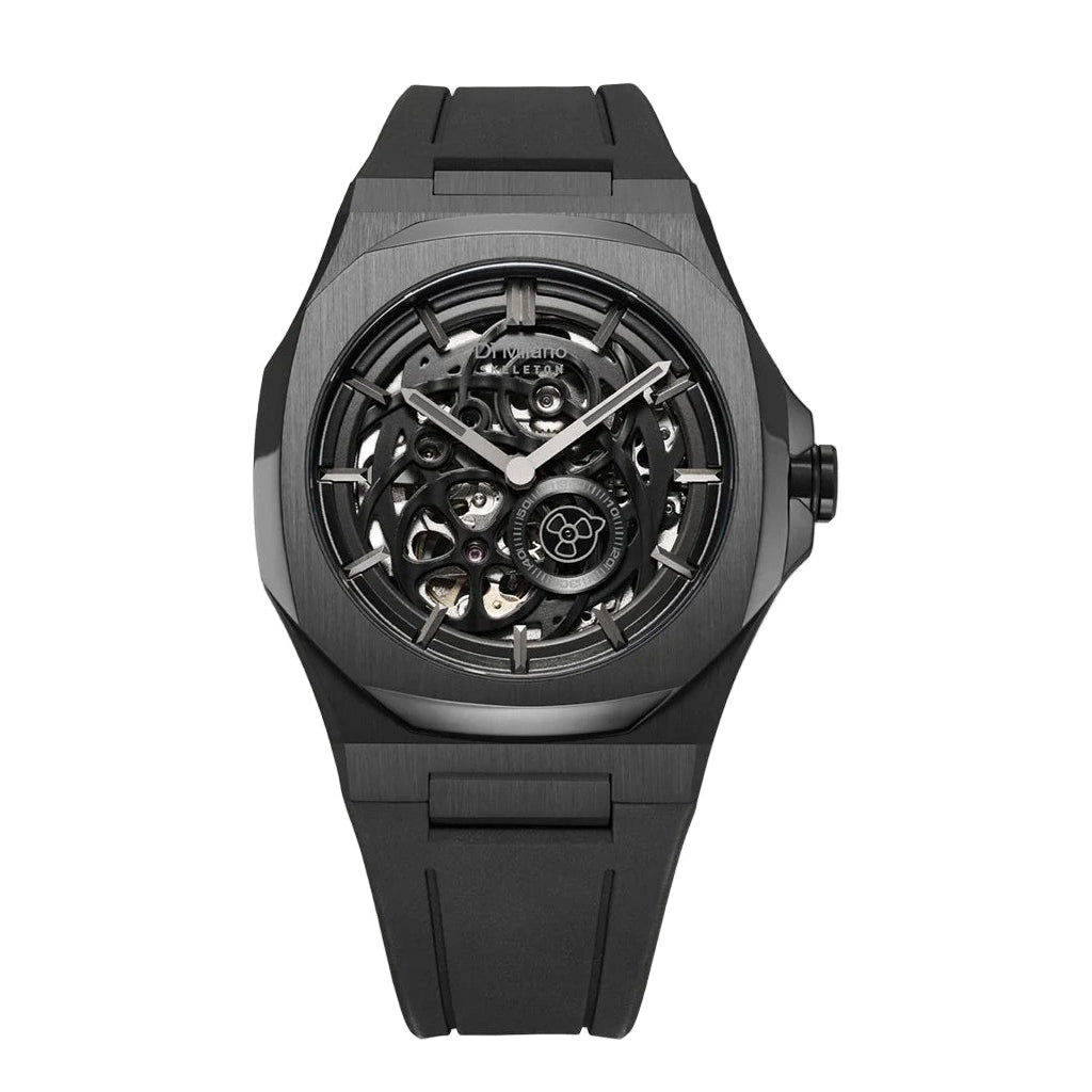 Men's Jet Black Watch (D1-SKRJ17)
