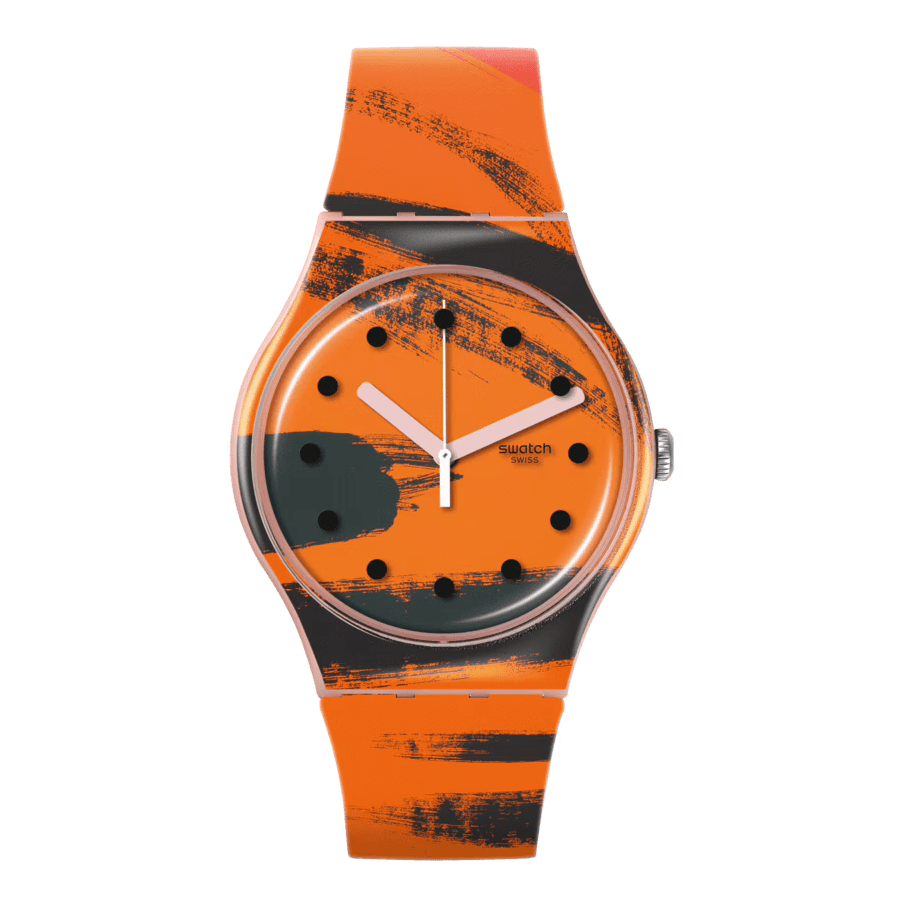 BARNS-GRAHAM'S ORANGE AND RED ON PINK