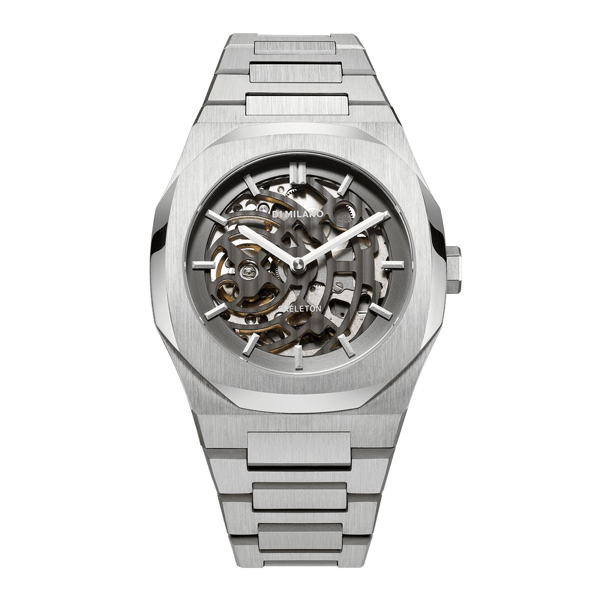 Men's Skeleton Bracelet Silver Watch D1-S-SKBJ01 D1 Milano