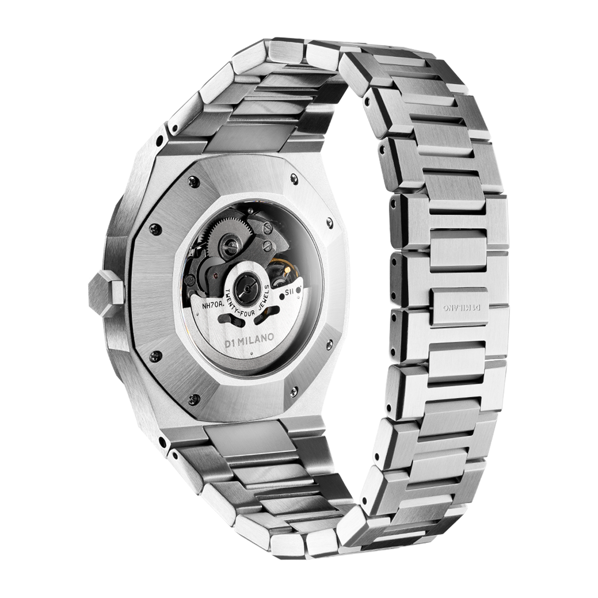 Men's Skeleton Bracelet Silver Watch D1-S-SKBJ01 D1 Milano