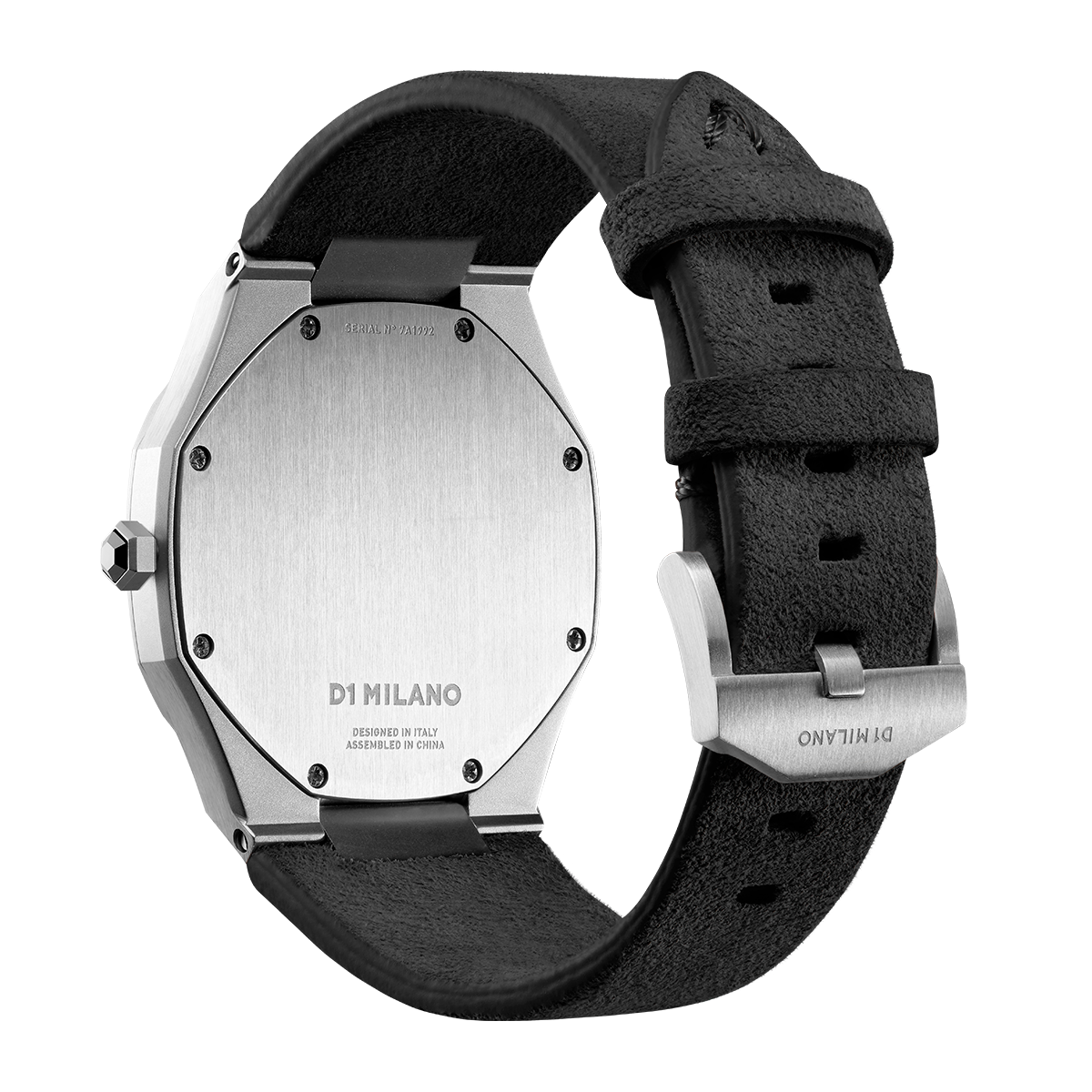 Men's Ultra Thin Suede Stromboli Black Watch D1-A-UT01 D1 Milano