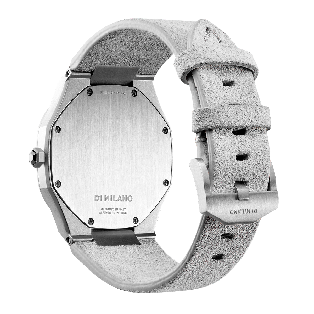 Ladies Ultra Thin Suede Carrara Grey Watch D1-A-UTL02 D1 Milano