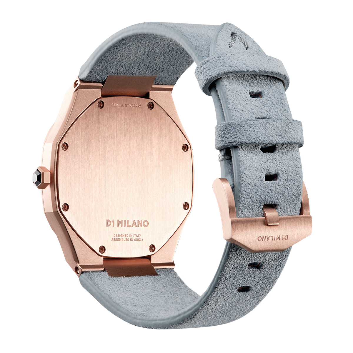 Ladies Ultra Thin Suede Capri Light Blue Watch D1-A-UTL04 D1 Milano