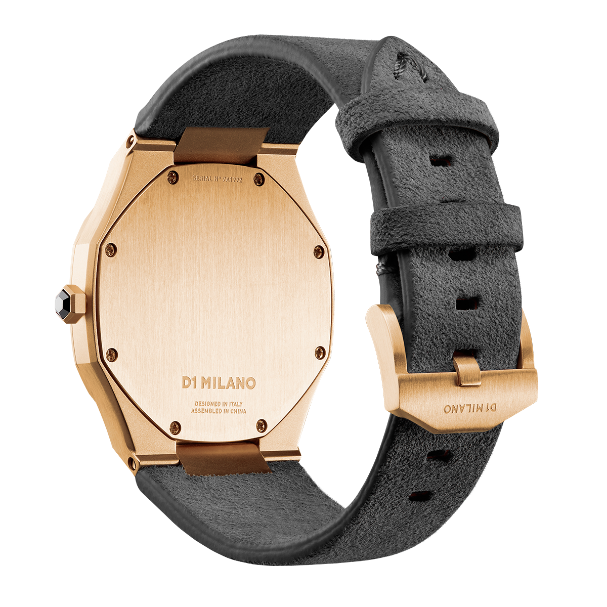 Ladies Ultra Thin Suede Venice Grey Watch D1-A-UTL05 D1 Milano