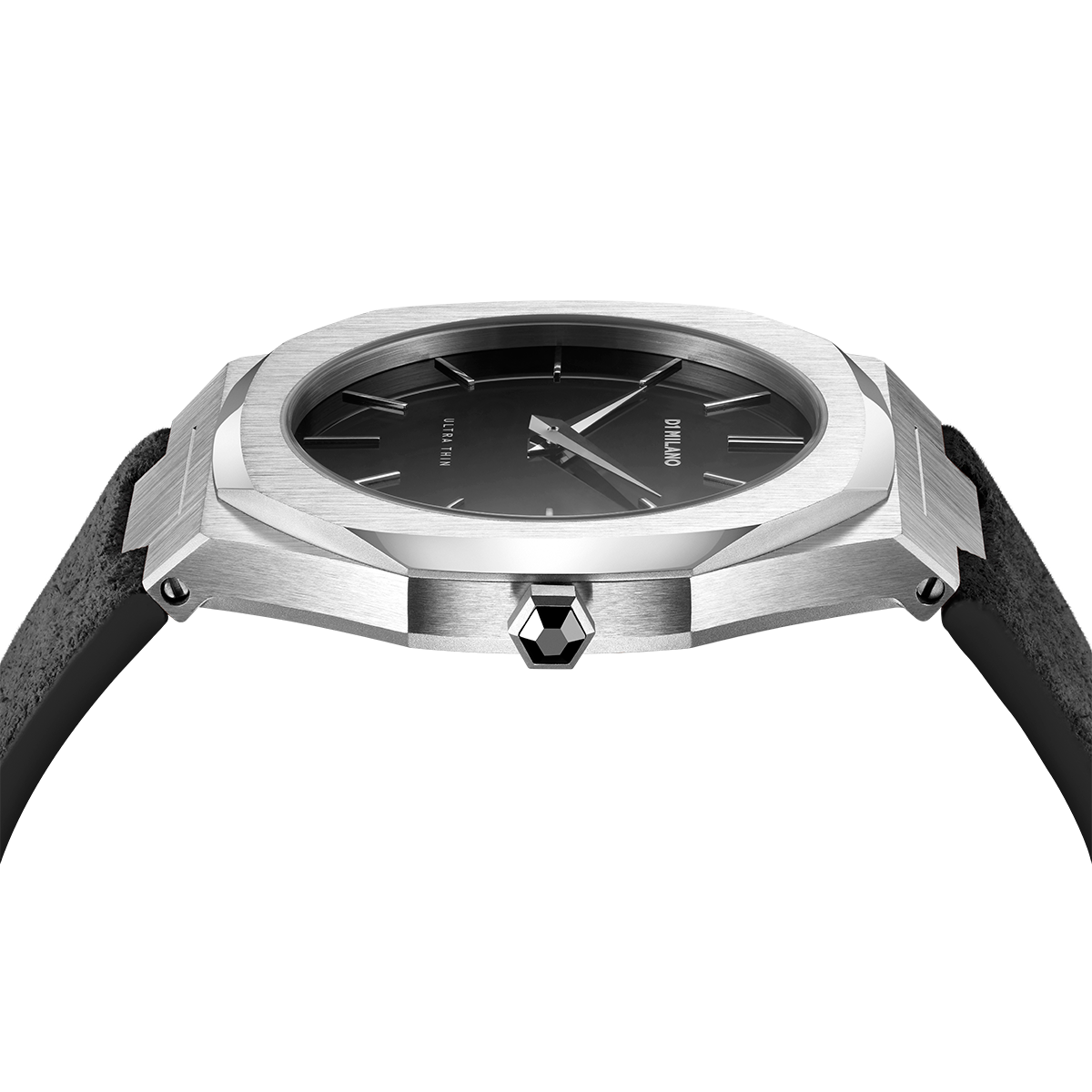 Men's Ultra Thin Suede Stromboli Black Watch D1-A-UT01 D1 Milano