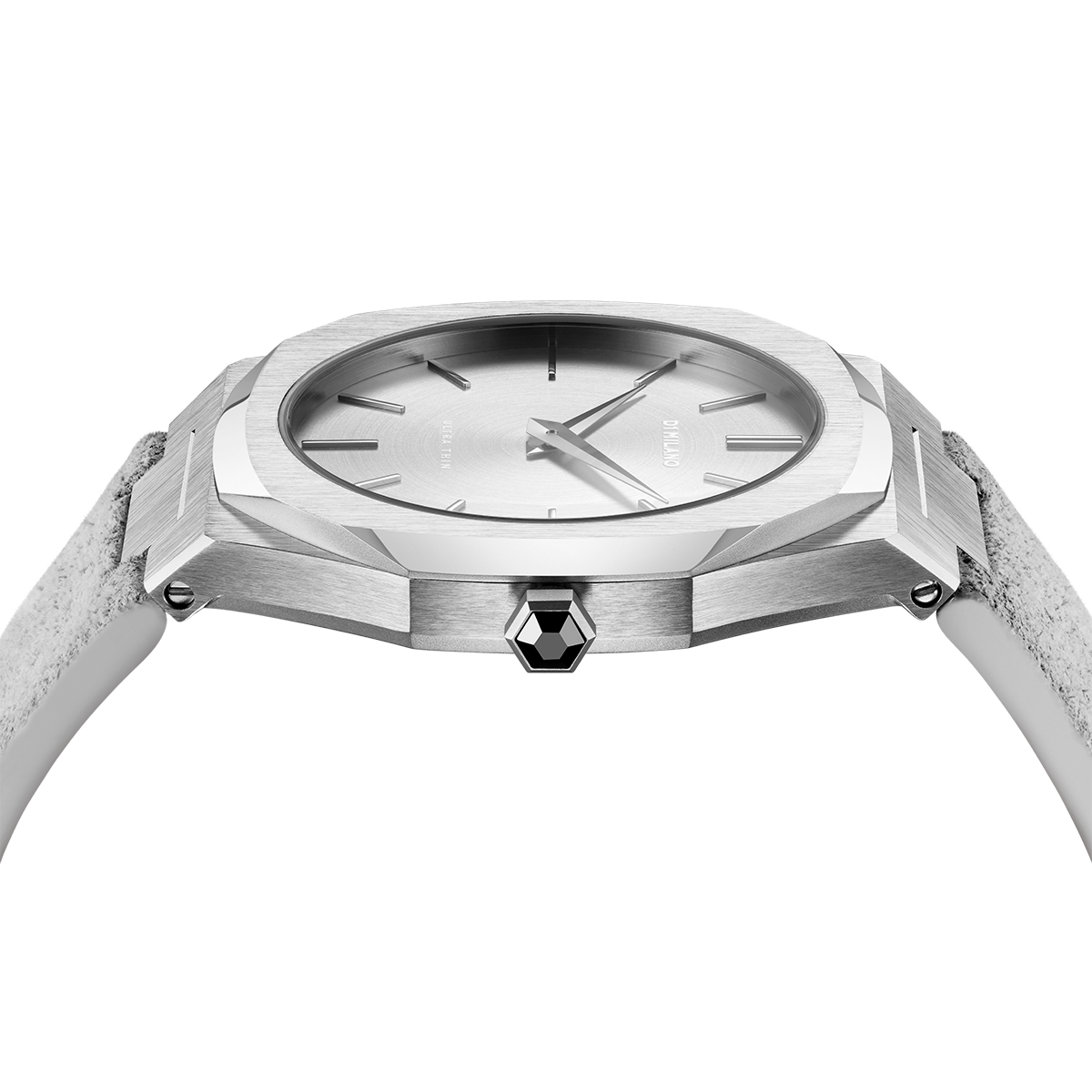 Ladies Ultra Thin Suede Carrara Grey Watch D1-A-UTL02 D1 Milano