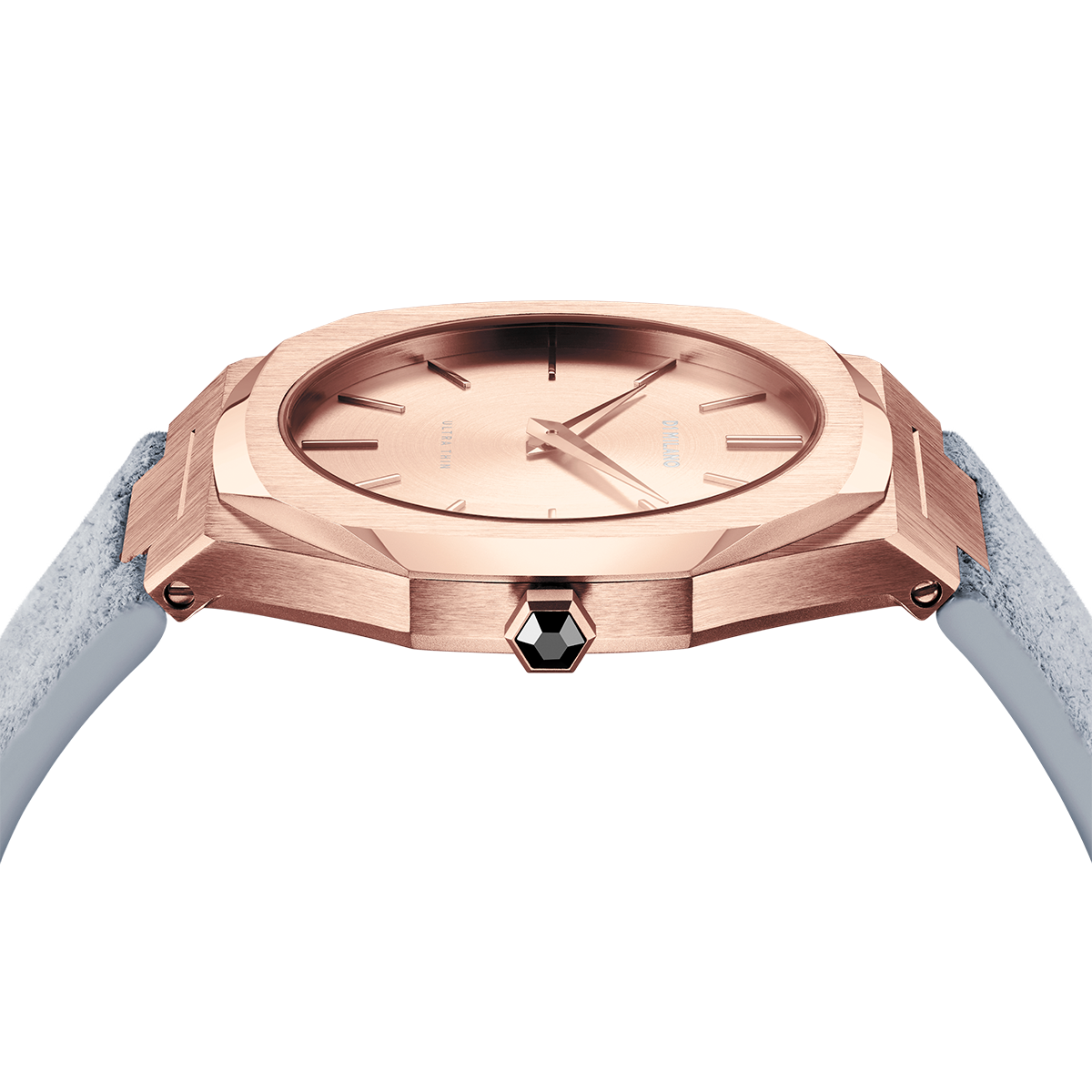 Ladies Ultra Thin Suede Capri Light Blue Watch D1-A-UTL04 D1 Milano