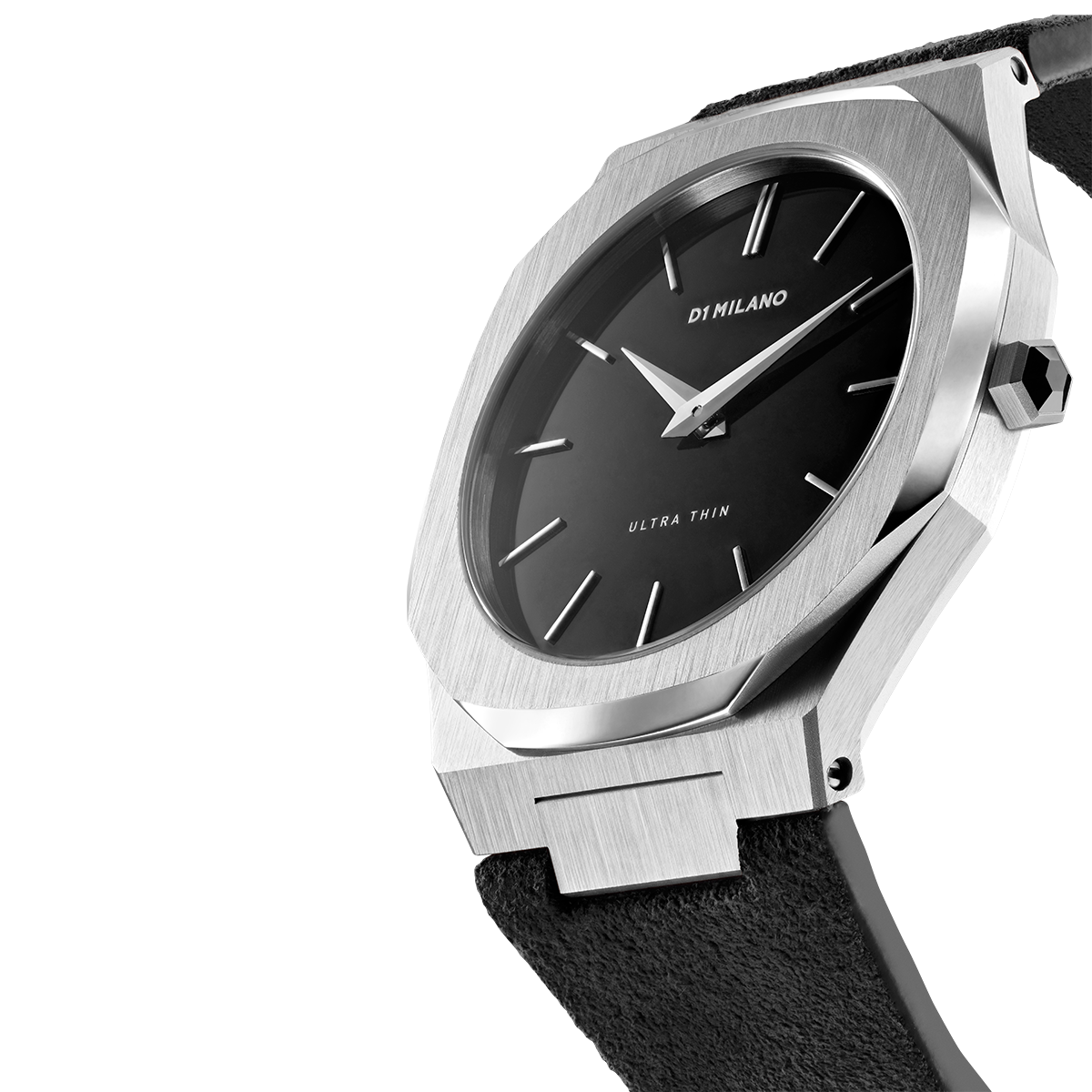 Men's Ultra Thin Suede Stromboli Black Watch D1-A-UT01 D1 Milano