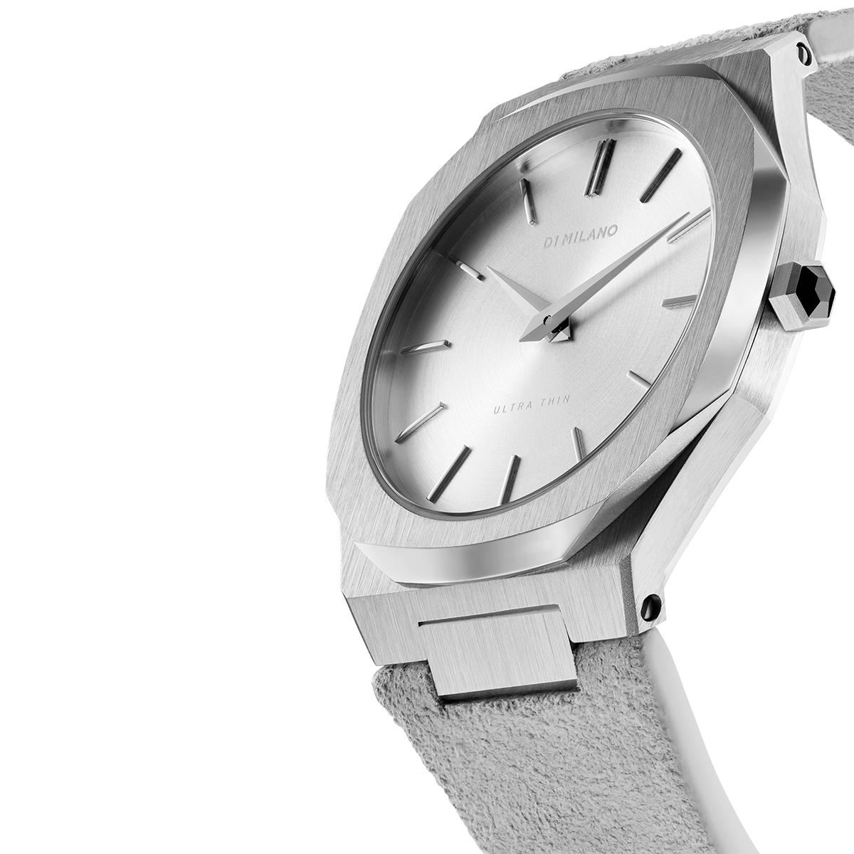 Ladies Ultra Thin Suede Carrara Grey Watch D1-A-UTL02 D1 Milano