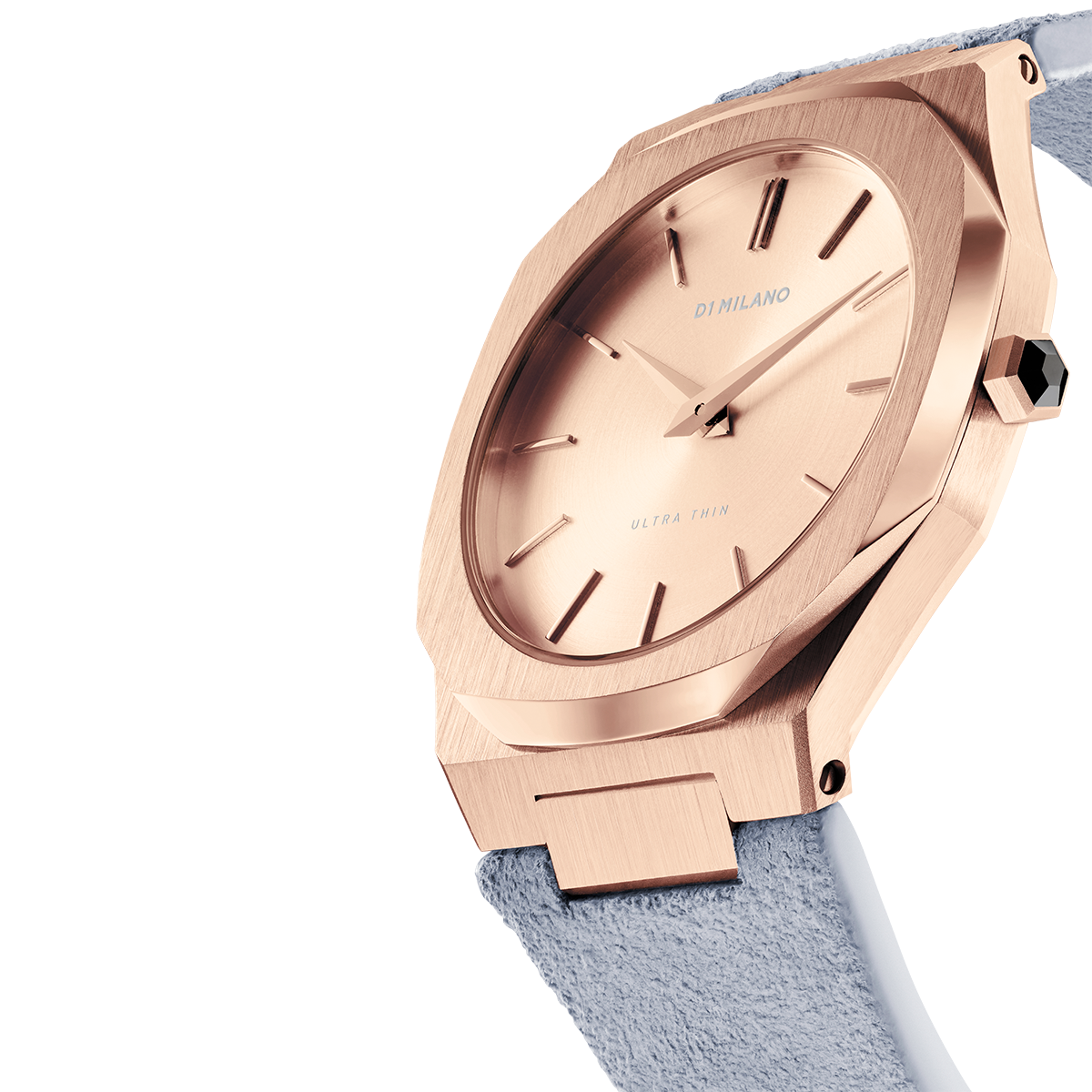 Ladies Ultra Thin Suede Capri Light Blue Watch D1-A-UTL04 D1 Milano