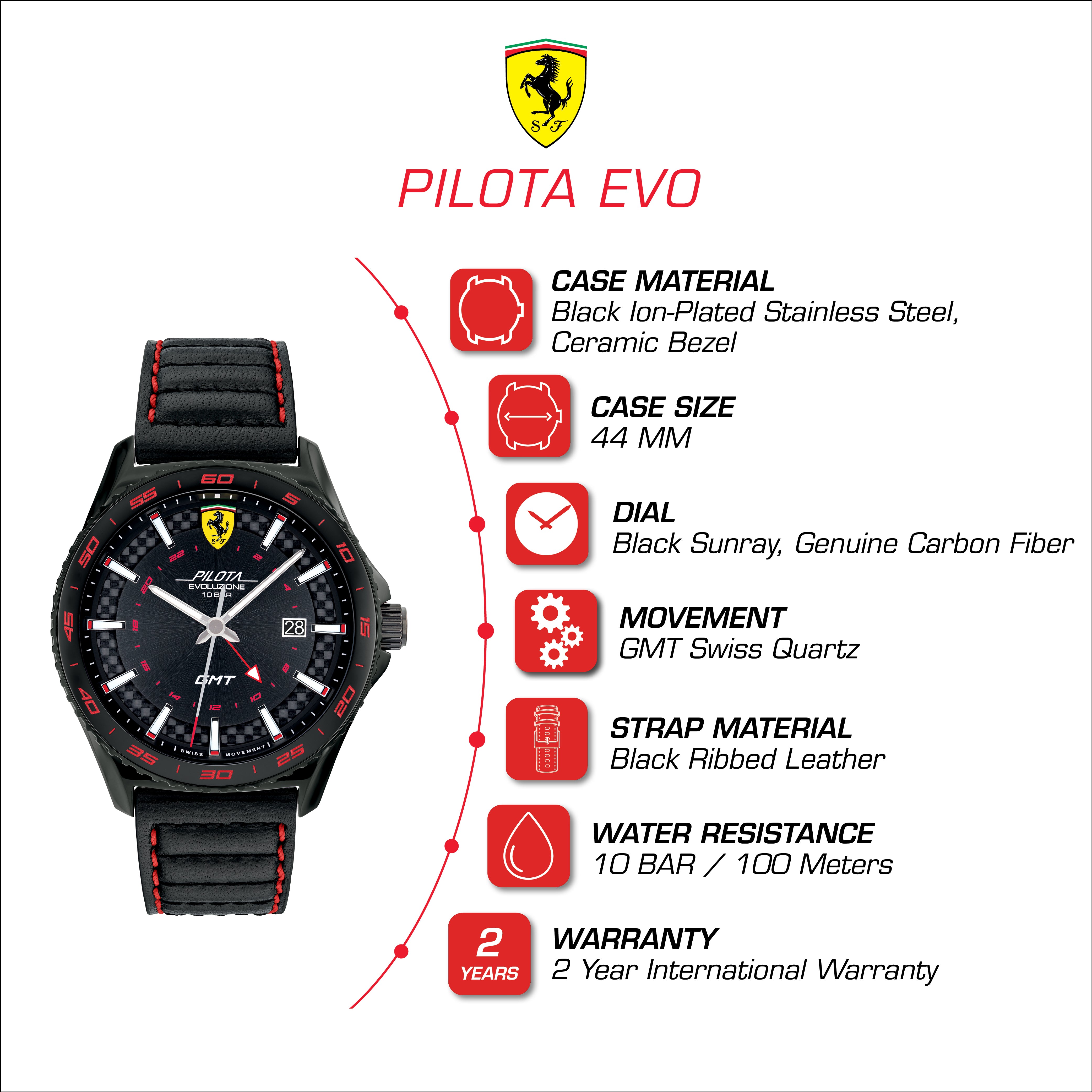 Men's Pilota Evo Watch 830776 Scuderia Ferrari