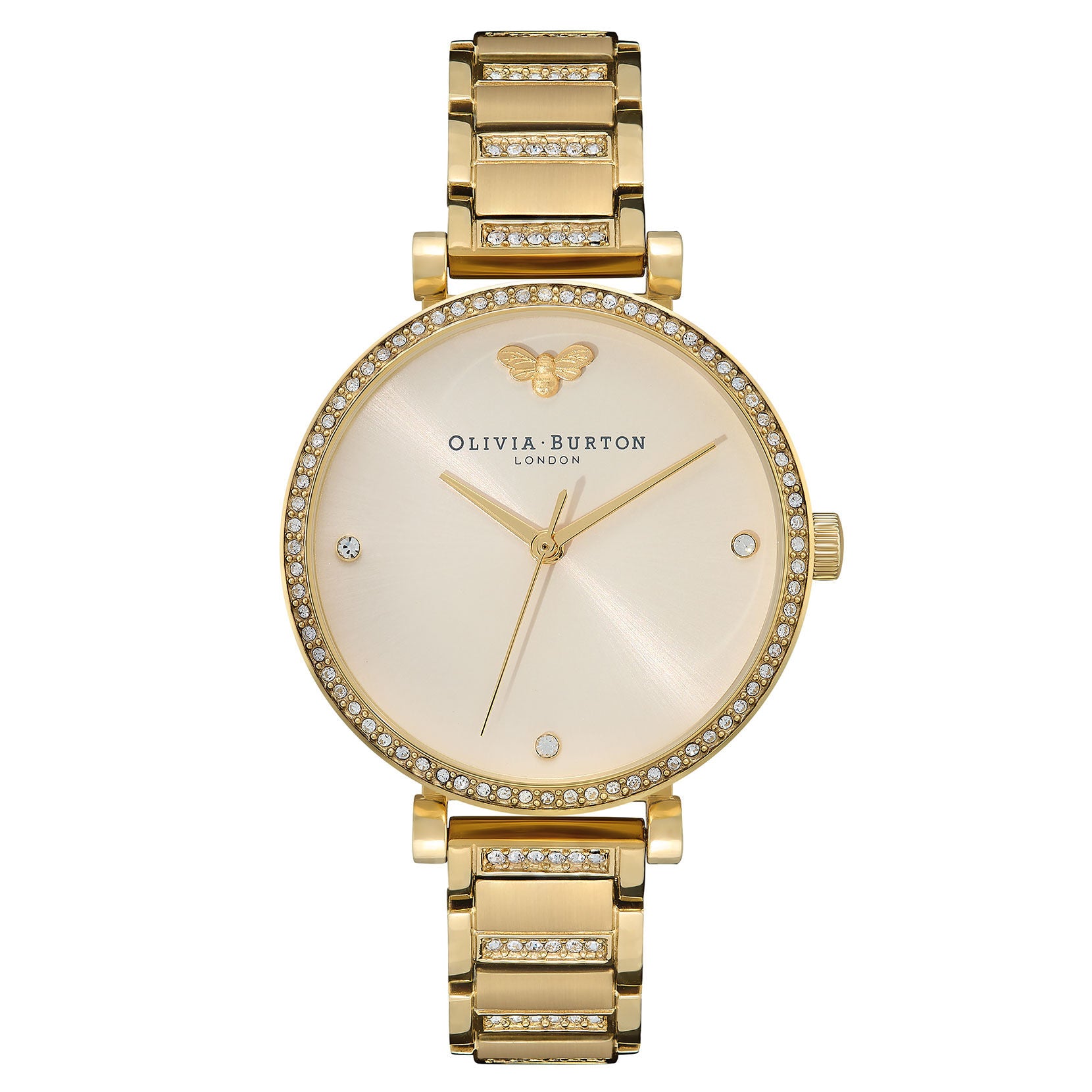 Belgrave 32mm Tbar Nude & Gold Bracelet Watch 24000002 Olivia Burton