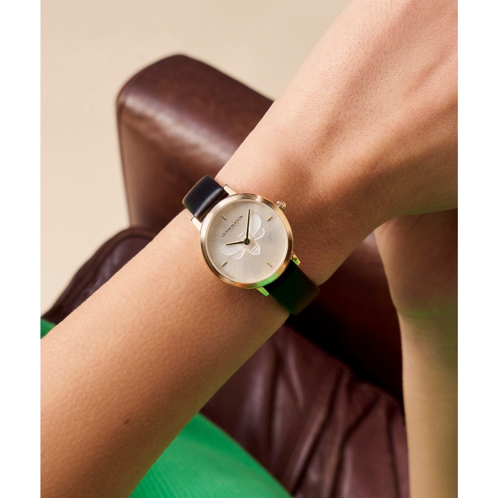 Ladies Signature Ultra Slim Bees Watch 24000019 Olivia Burton