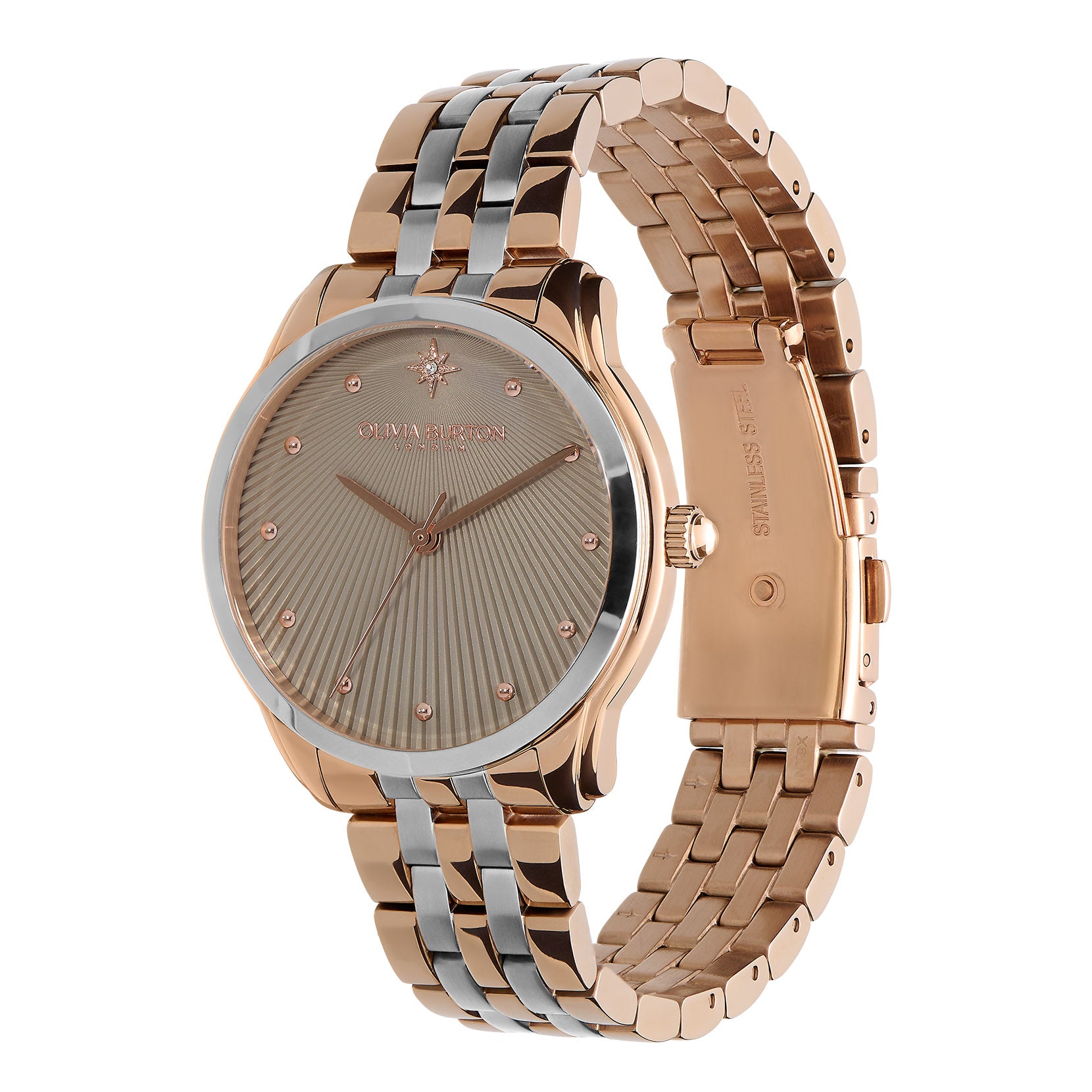 Starlight Grey & Two Tone Bracelet Watch 24000050 Olivia Burton