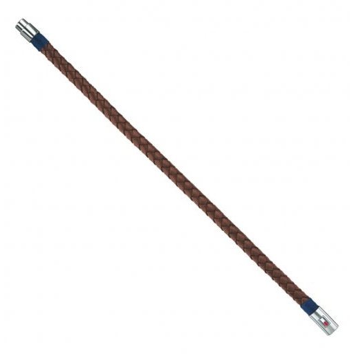 Men's Casual Leather Braided Bracelet 2701068 Tommy Hilfiger Jewelry