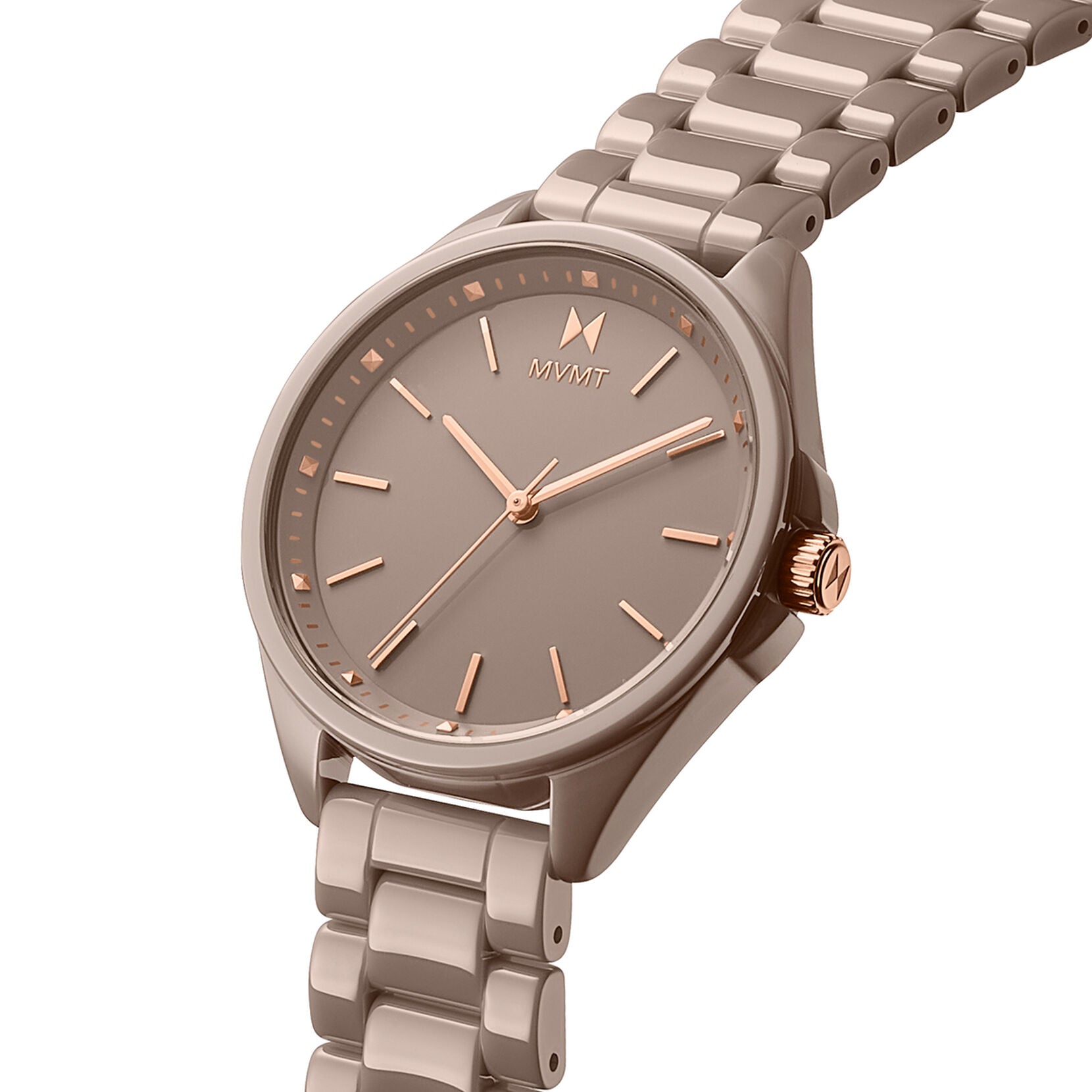 Ladies Cashmere Taupe Ceramic Coronada Watch 28000201-D MVMT