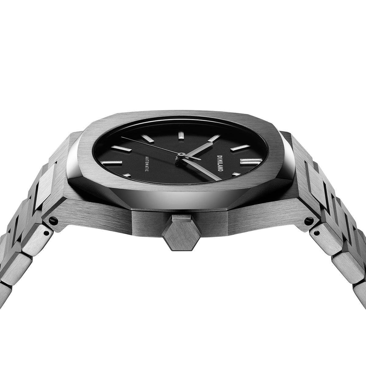 Men's Gun Metal Automatic Bracelet Watch D1-S-ATBJ02 D1 Milano