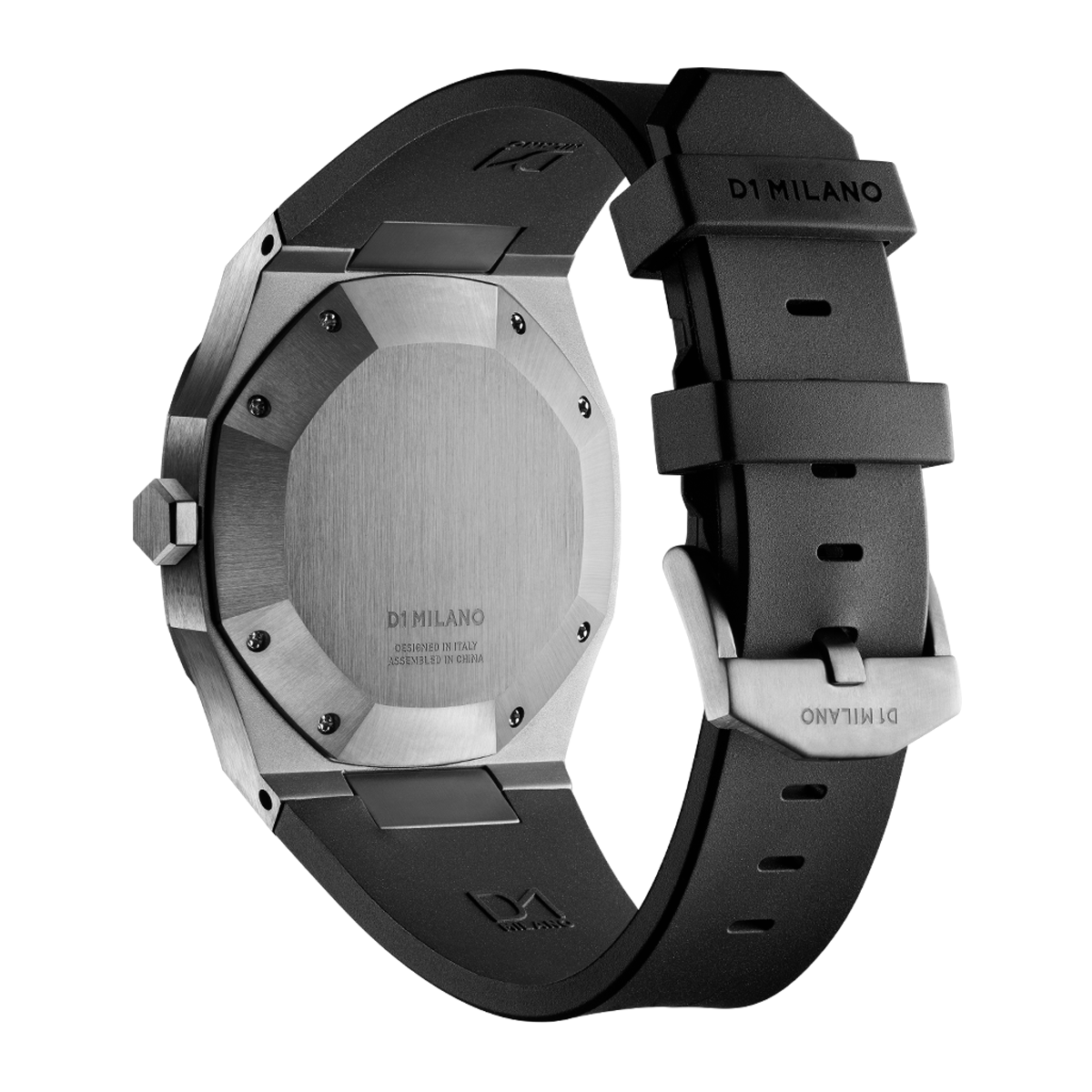Men's Automatic Rubber Gun Metal Watch D1-ATRJ02 D1 Milano