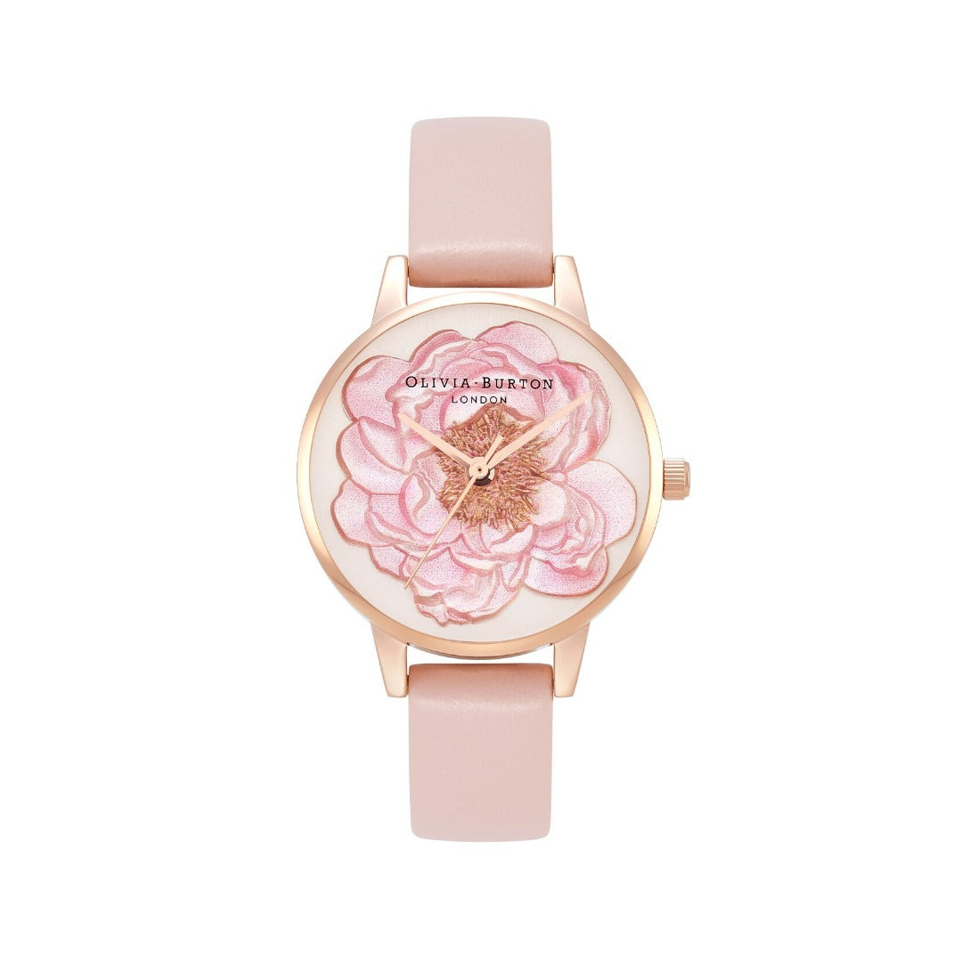 Blossom Midi Dial Rose Gold & Dusty Pink Watch OB16FS111 Olivia Burton