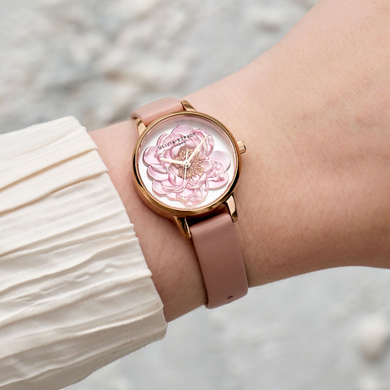 Blossom Midi Dial Rose Gold & Dusty Pink Watch OB16FS111 Olivia Burton