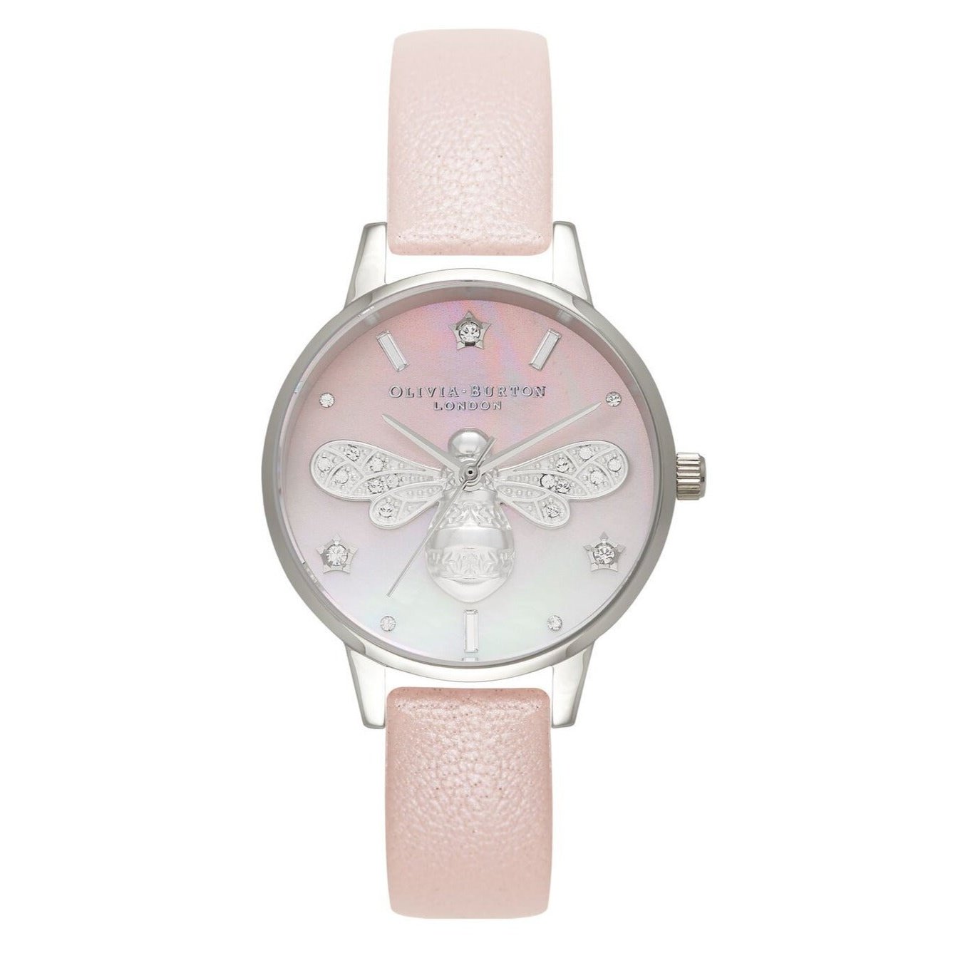Sparkle Bee Blush & Silver Watch OB16GB09 Olivia Burton