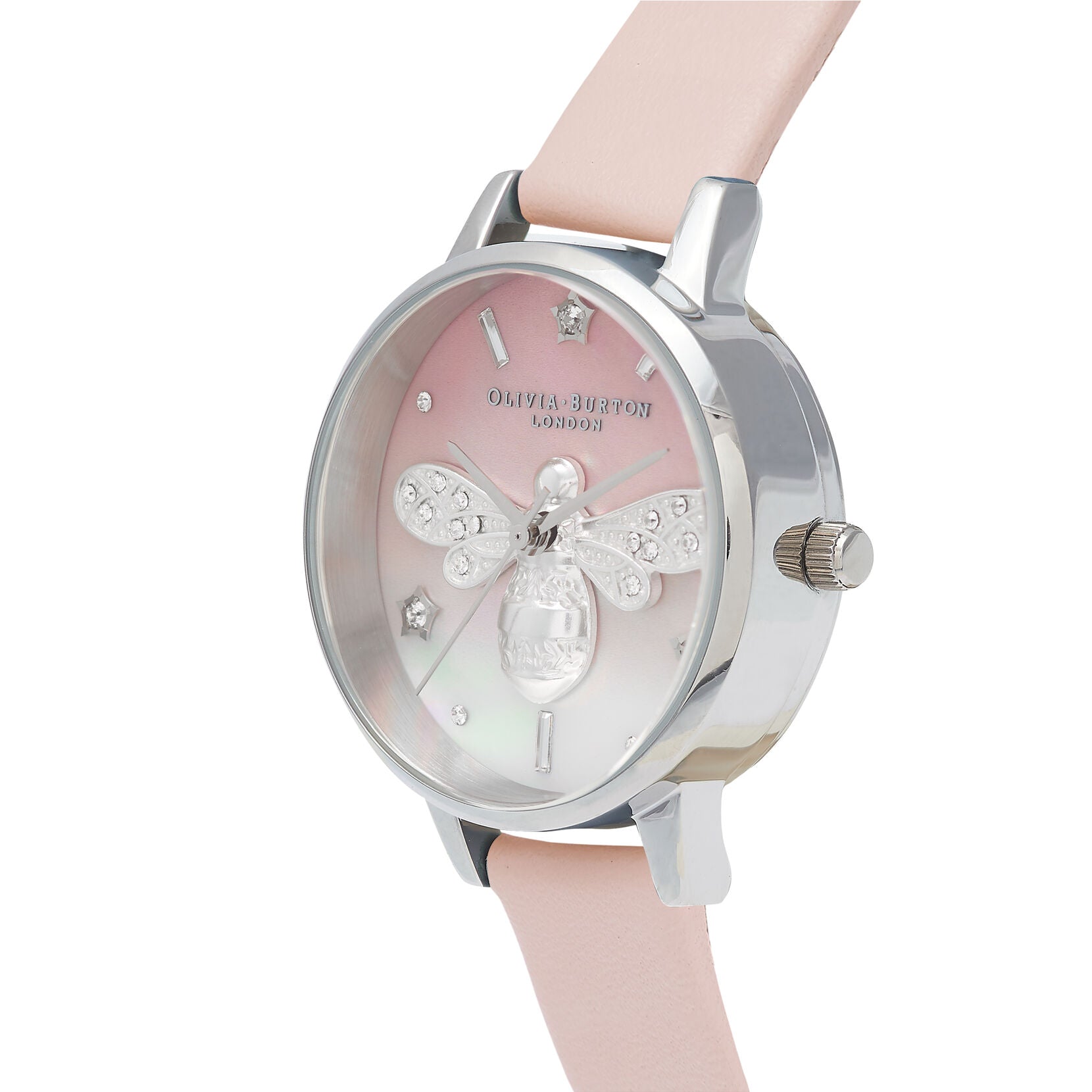Sparkle Bee Blush & Silver Watch OB16GB09 Olivia Burton