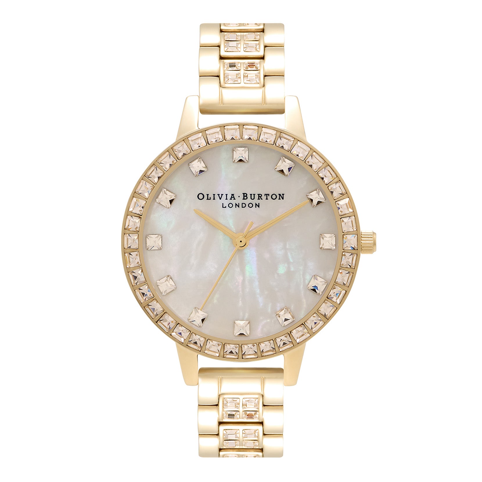 Treasure Demi Dial Gold Bracelet Watch OB16MOP33 Olivia Burton