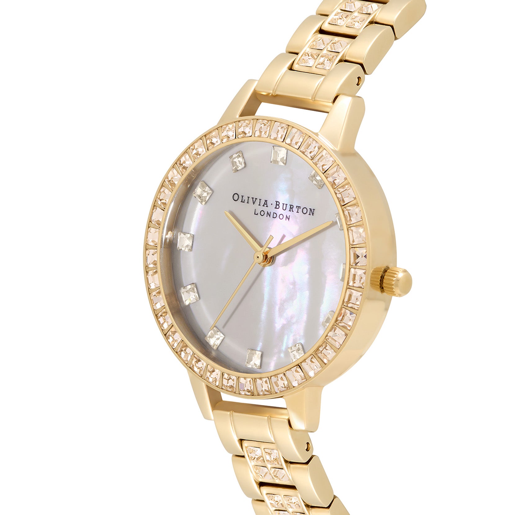 Treasure Demi Dial Gold Bracelet Watch OB16MOP33 Olivia Burton