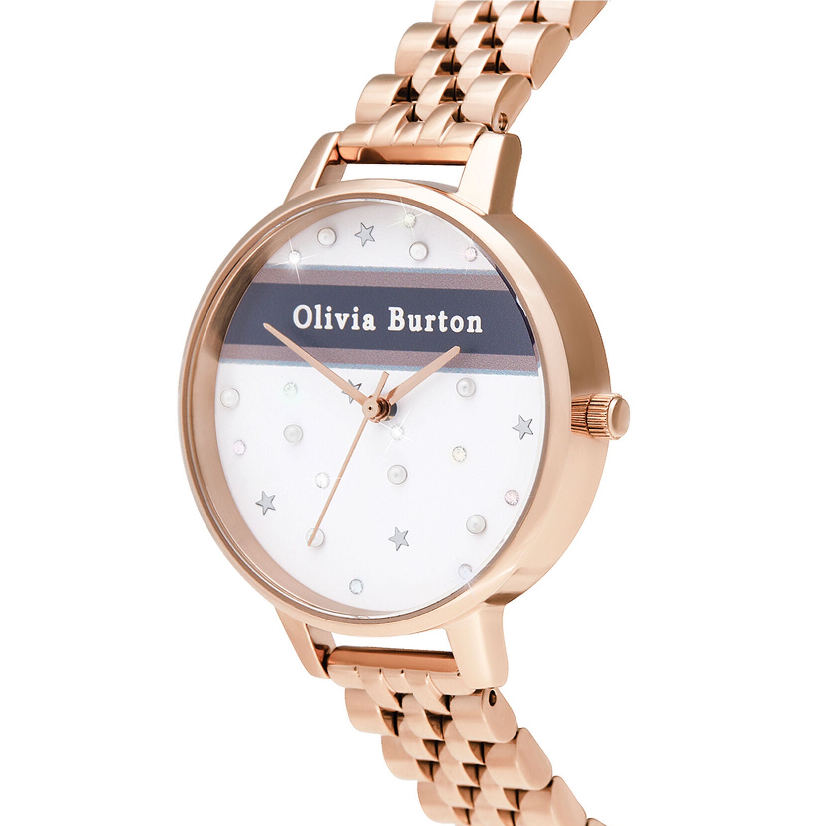 Varsity Pink & Navy Stripe OB16VS06 Olivia Burton