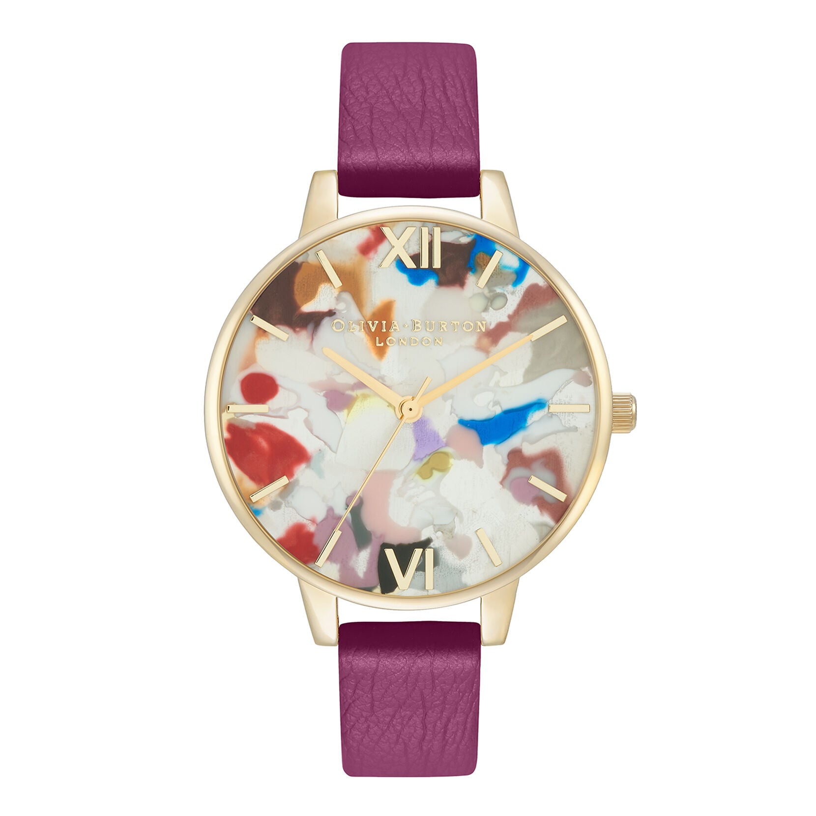Pop Art 34mm Gold & Purple Eco Vegan Strap Gift Set OBGSET153 Olivia Burton