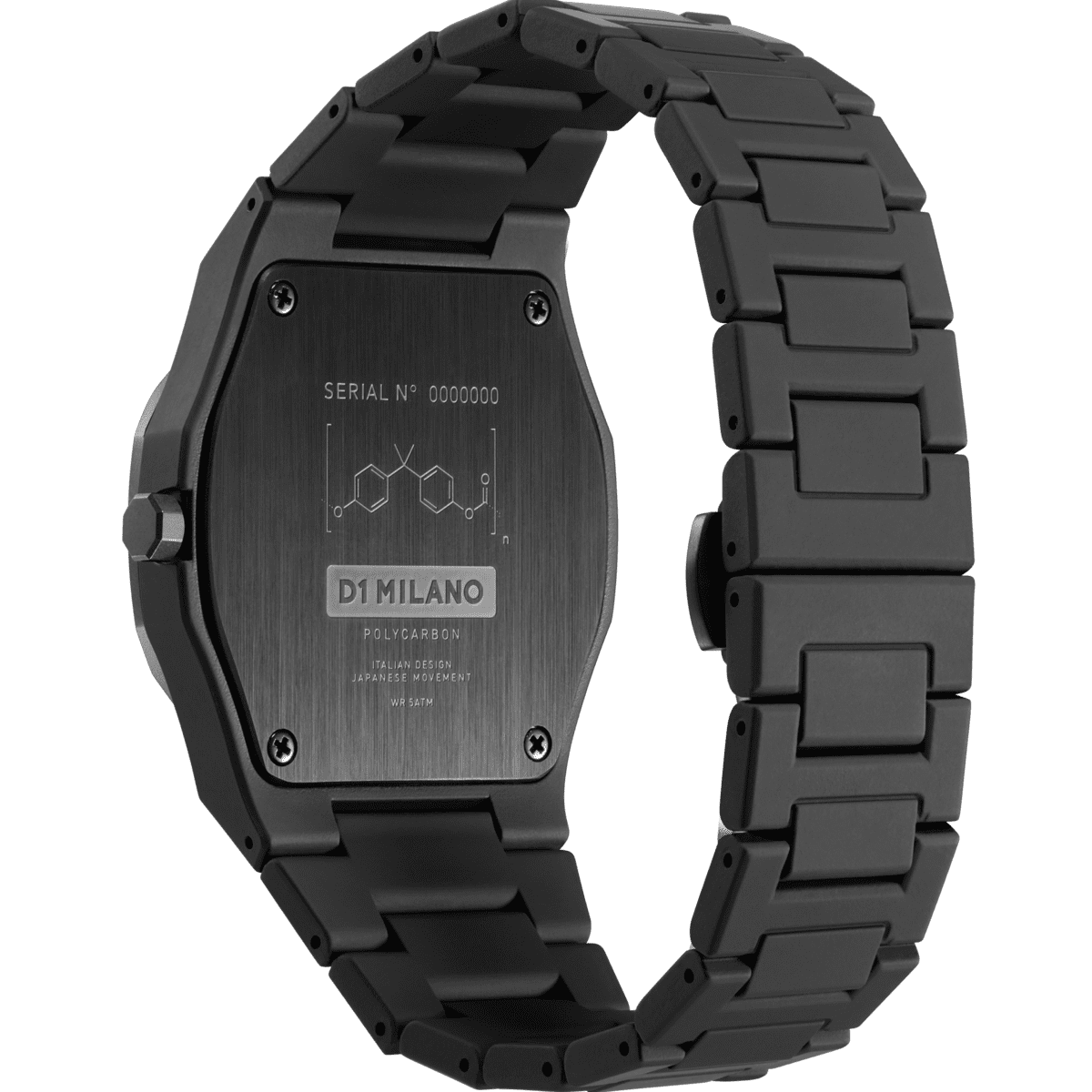 Unisex POLYCARBON SPACE GREY Watch D1-PCBJ13 D1 Milano