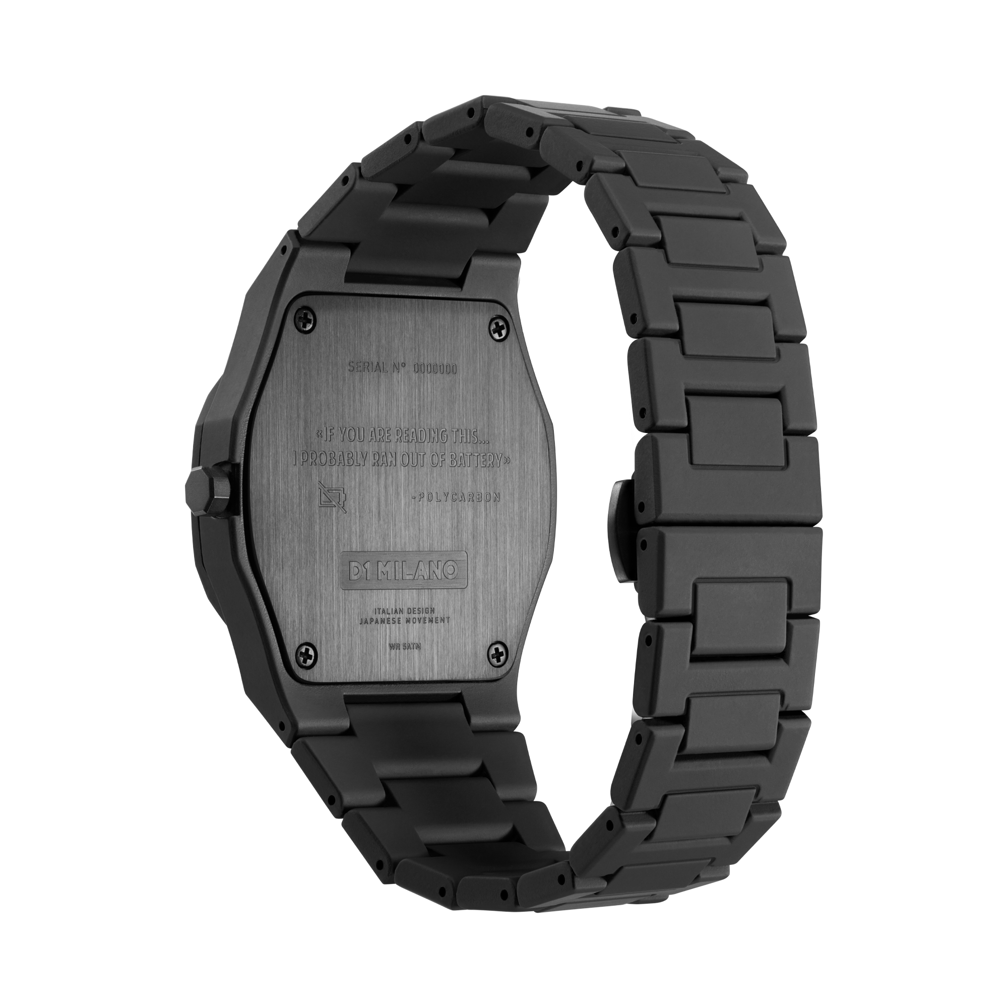 Unisex Poly Dolly Poly-Carbon Watch D1-PCBJ25 D1 Milano