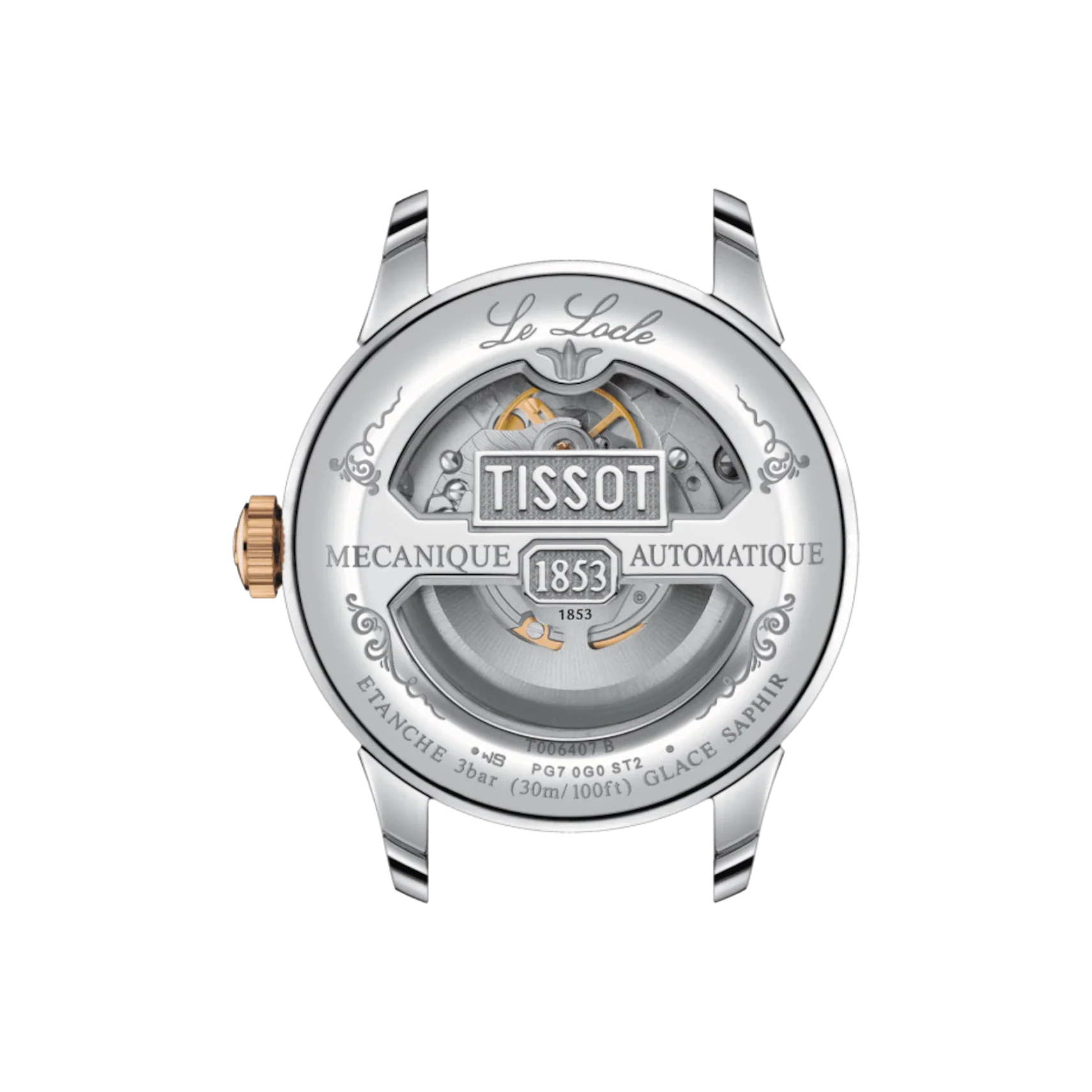 Men's Le Locle Powermatic 80 Open Heart Watch T0064072203302 Tissot