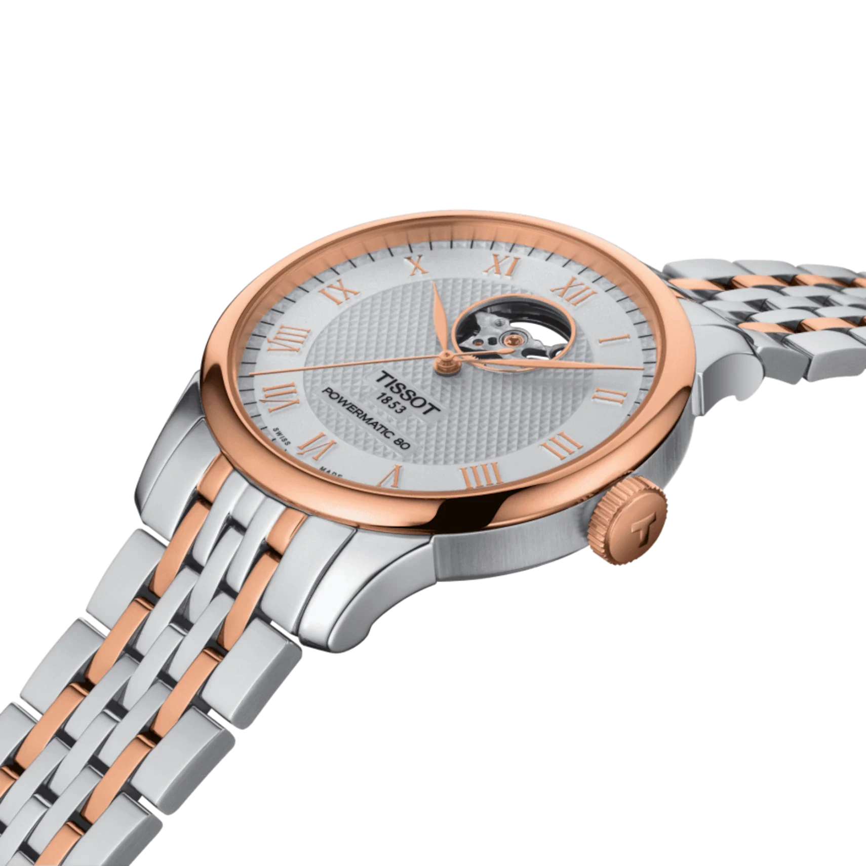Men's Le Locle Powermatic 80 Open Heart Watch T0064072203302 Tissot