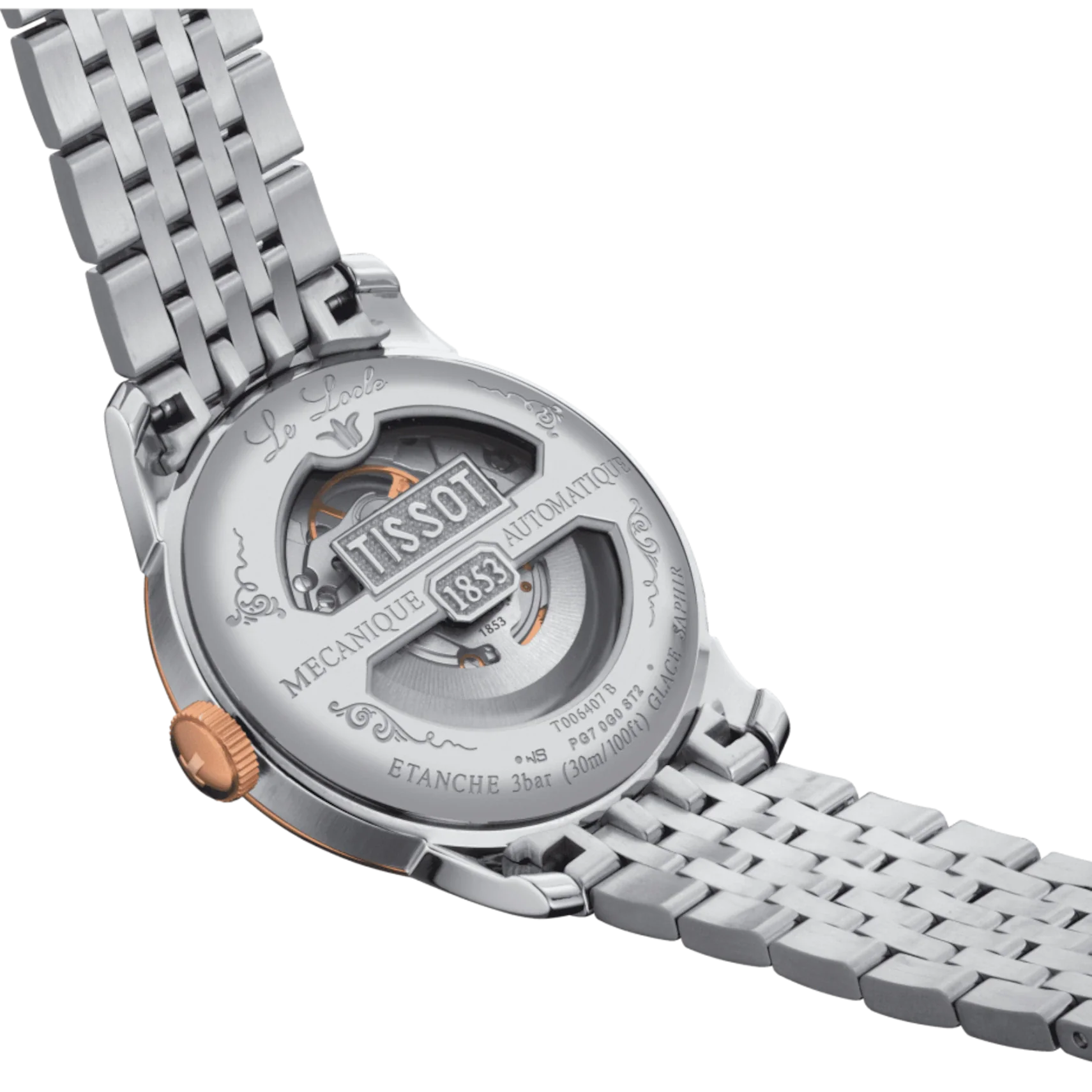 Men's Le Locle Powermatic 80 Open Heart Watch T0064072203302 Tissot