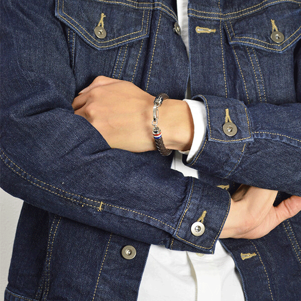 Men's Braided Leather Bracelet 2700530 Tommy Hilfiger Jewelry