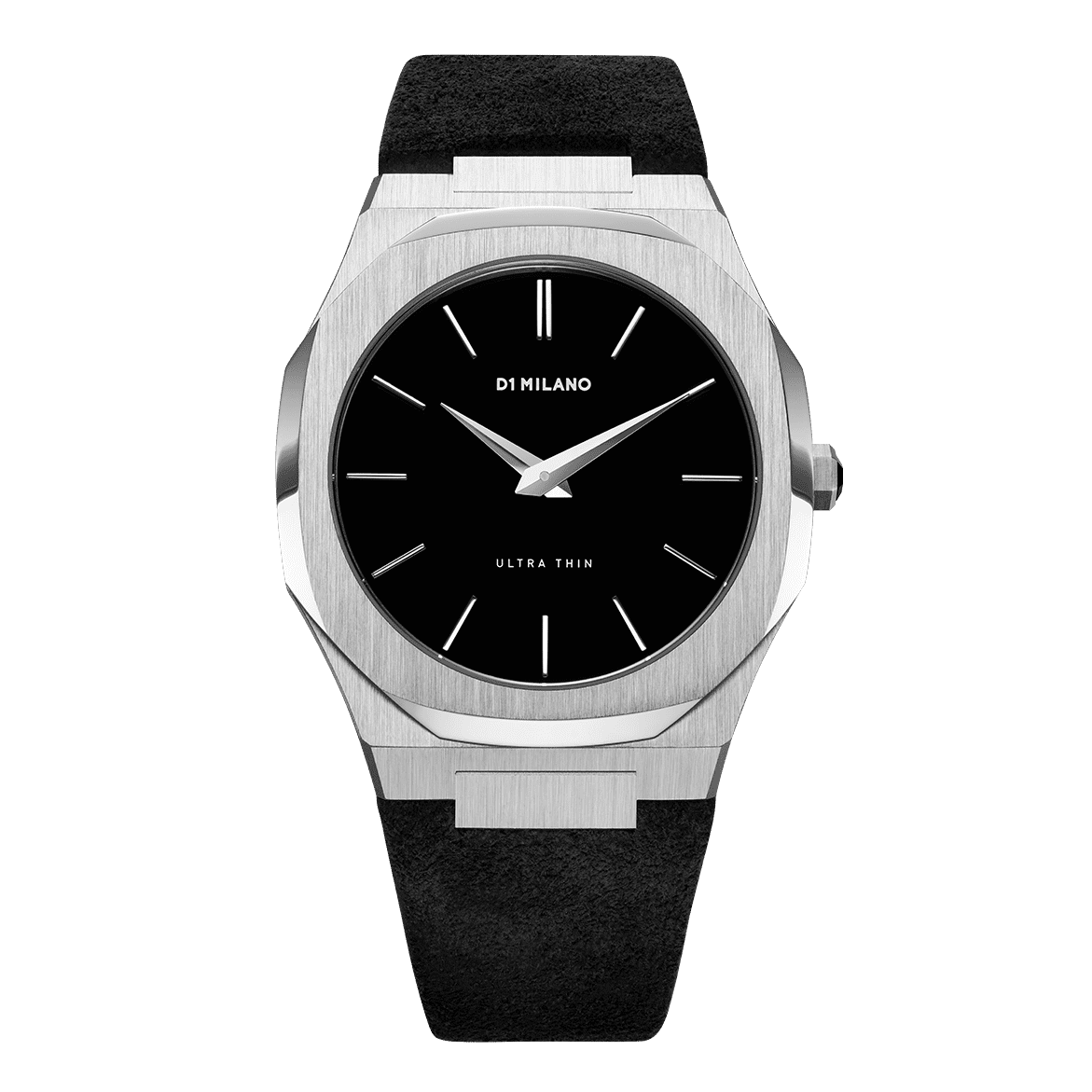 Men's Ultra Thin Suede Stromboli Black Watch D1-A-UT01 D1 Milano