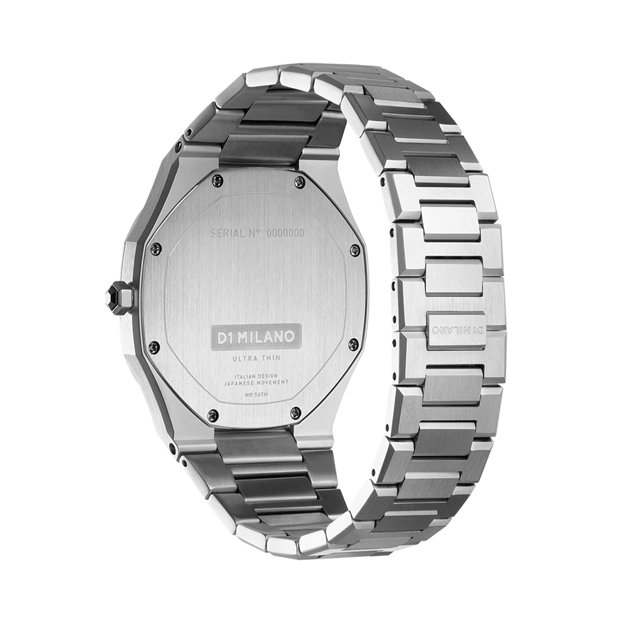 Men's Silver Ultra Thin Bracelet 40 mm D1-UTBJ14 D1 Milano