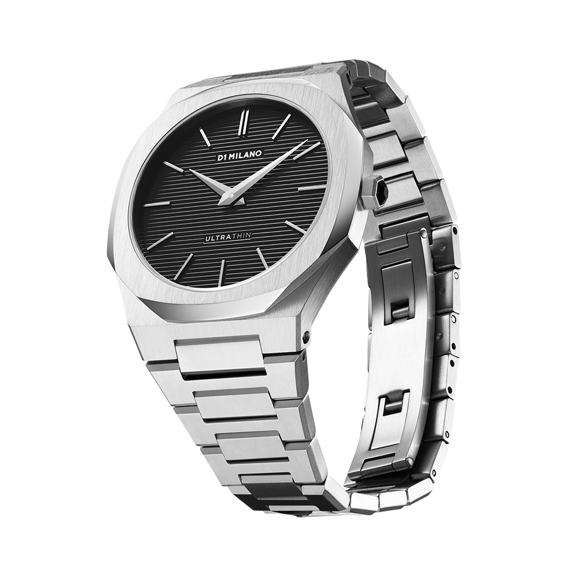 Men's Silver Ultra Thin Bracelet 40 mm D1-UTBJ14 D1 Milano