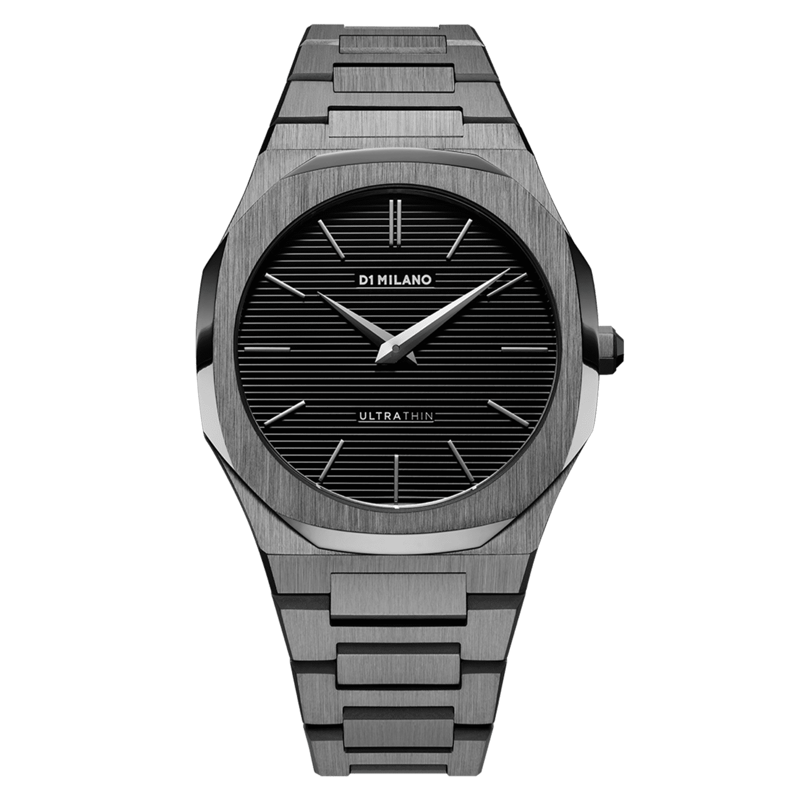 Men's Gun Metal Ultra Thin Bracelet 40 mm D1-UTBJ15 D1 Milano