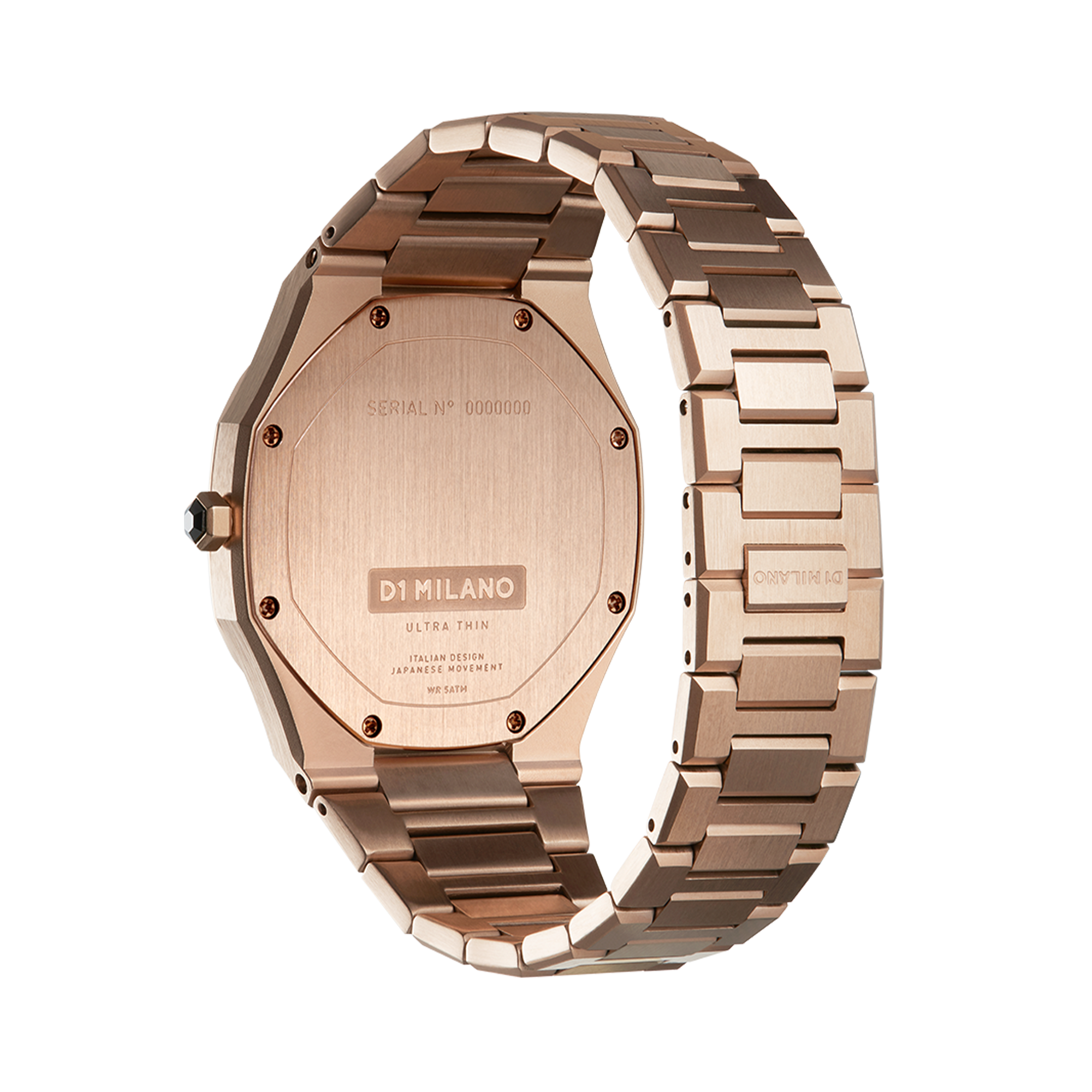 Unisex Rose Gold Ultra Thin Bracelet 40 mm D1-UTBJ16 D1 Milano