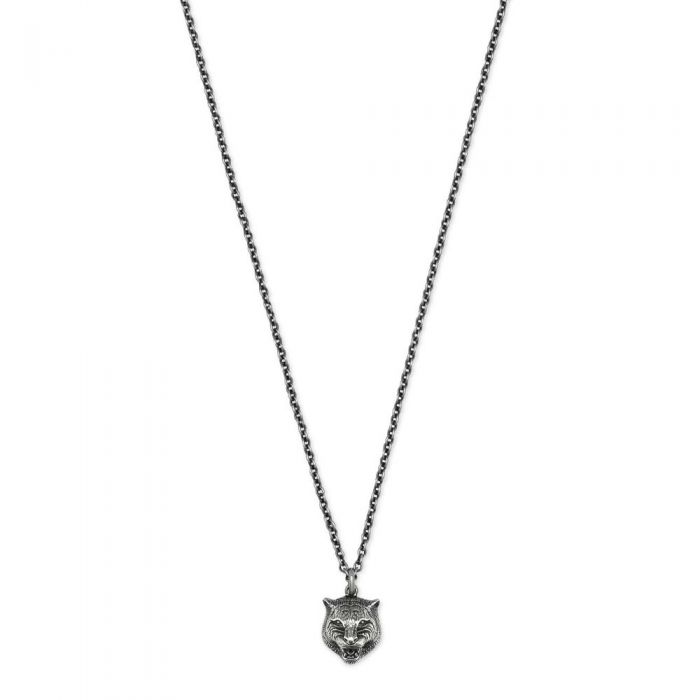 Gucci Silver Gatto Feline Necklace YBB433608001 Gucci Jewelry