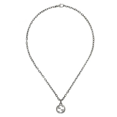 Gucci Interlocking Gg Pendant In Silver YBB455307001 Gucci Jewelry