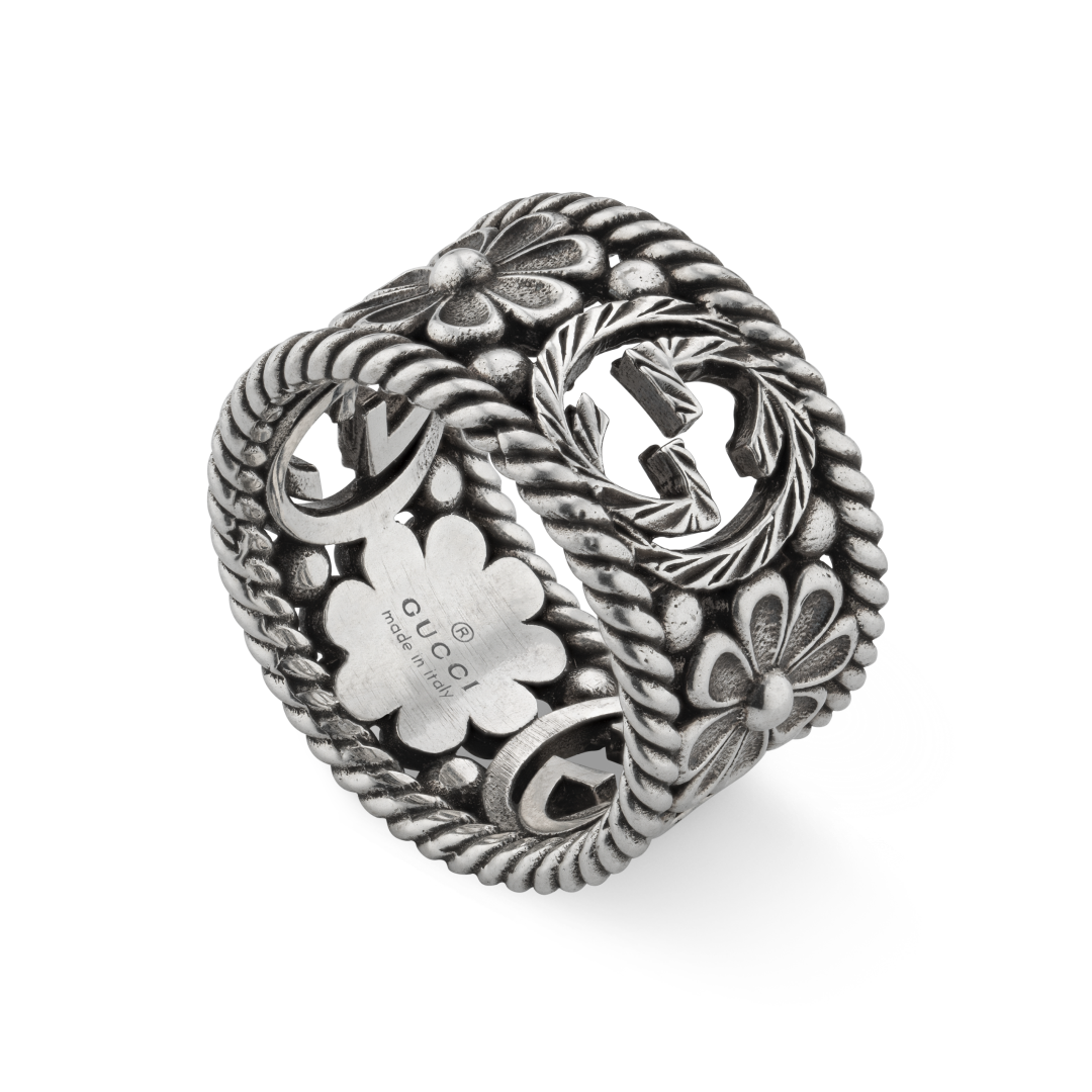 Interlocking G silver ring YBC577272001 Gucci Jewelry