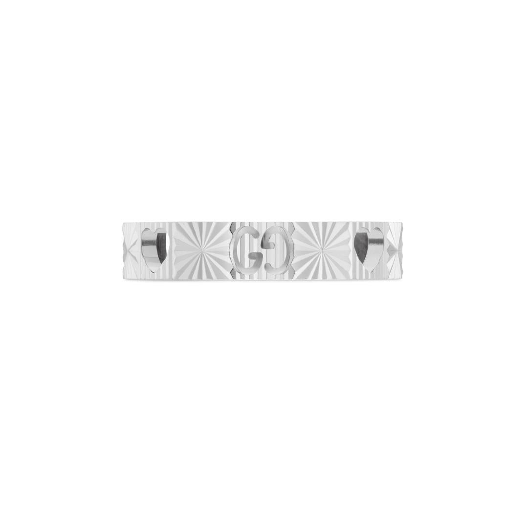 Icon Ring in 18kt White Gold YBC729458001 Gucci Jewelry