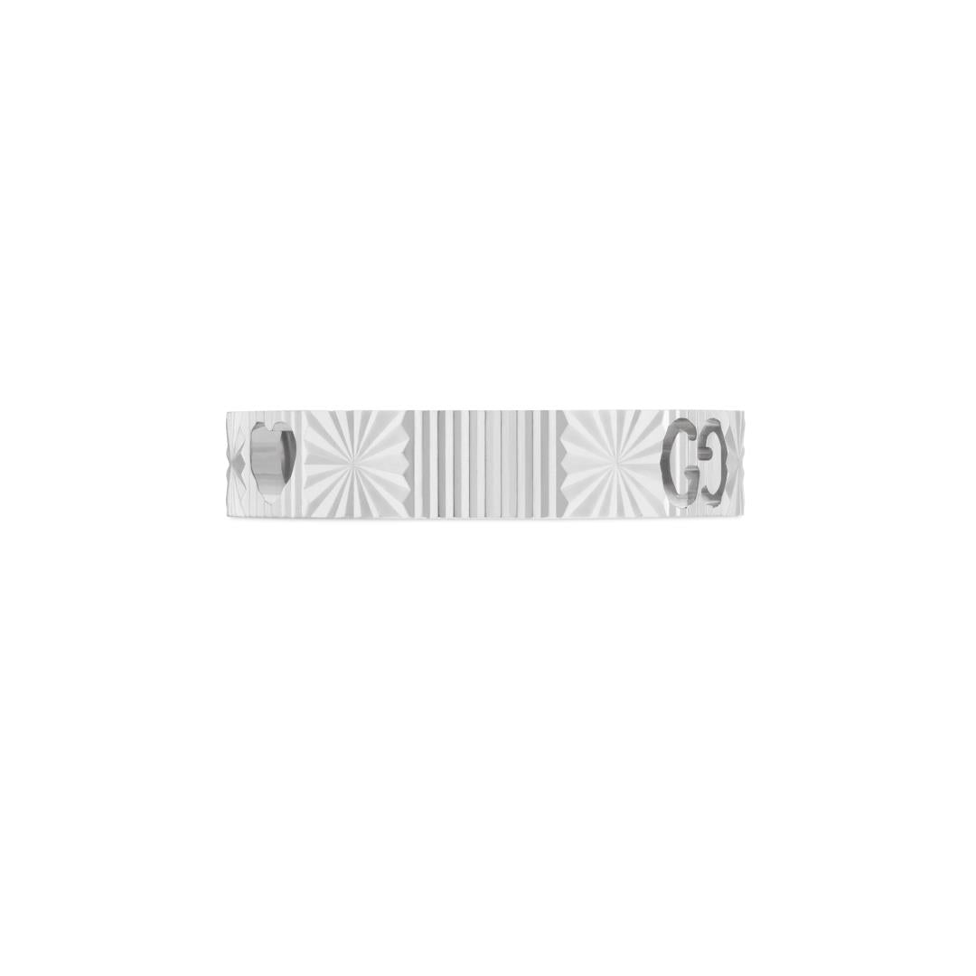 Icon Ring in 18kt White Gold YBC729458001 Gucci Jewelry
