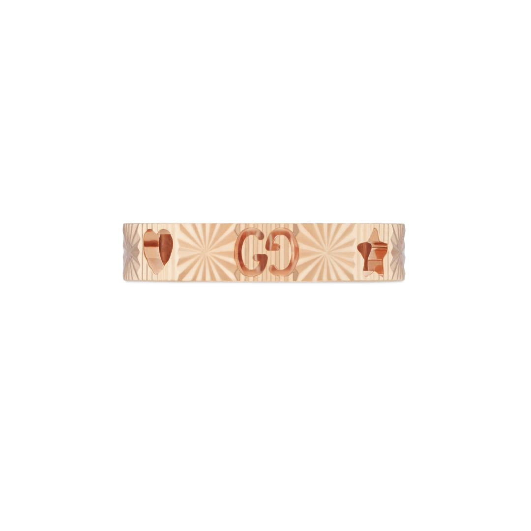 Icon Ring in 18kt Pink Gold YBC729460001 Gucci Jewelry